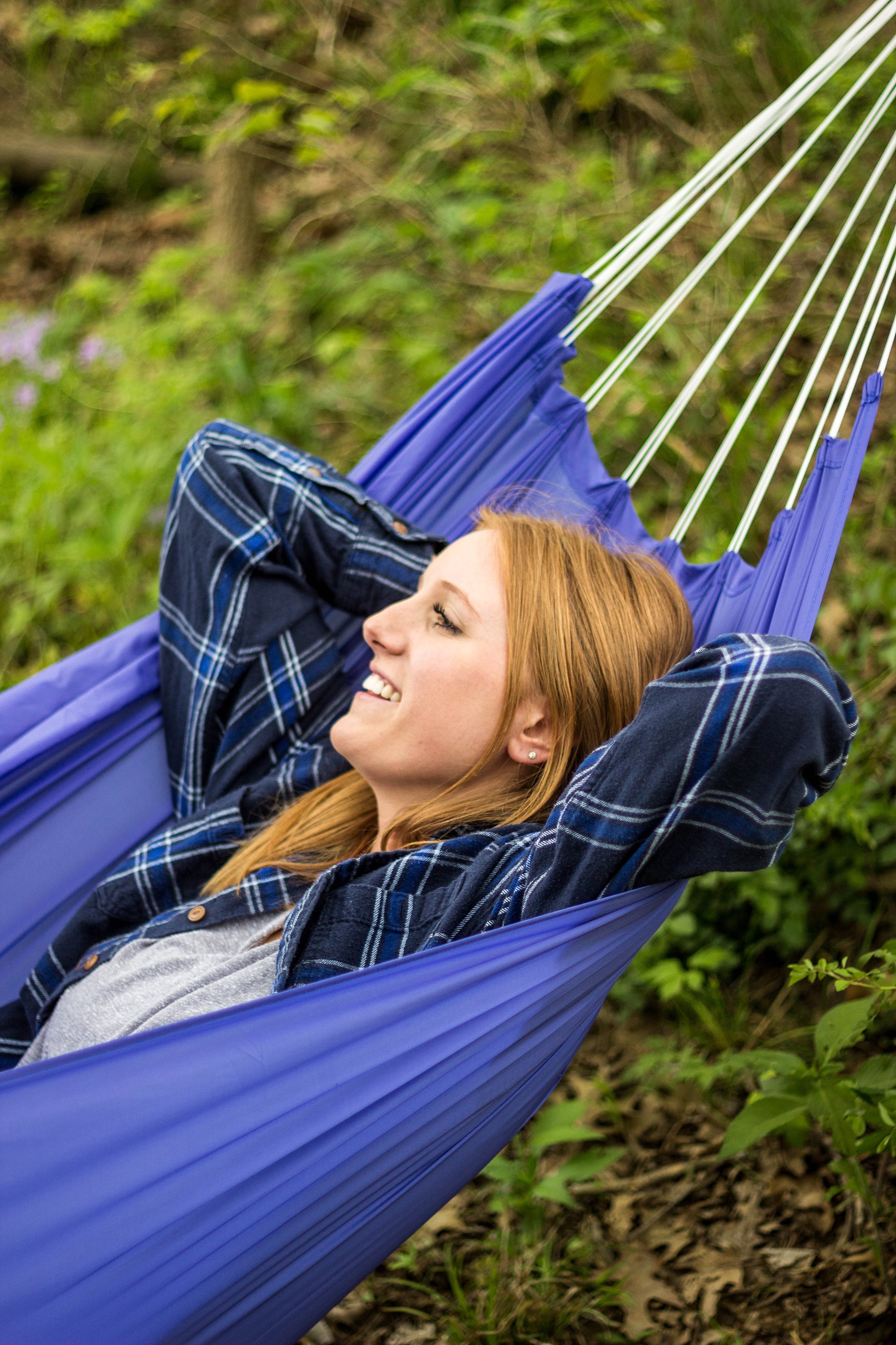 Malibu Nylon Packable Hammock - 86 In X 56 In - Royal Blue-eSafety Supplies, Inc