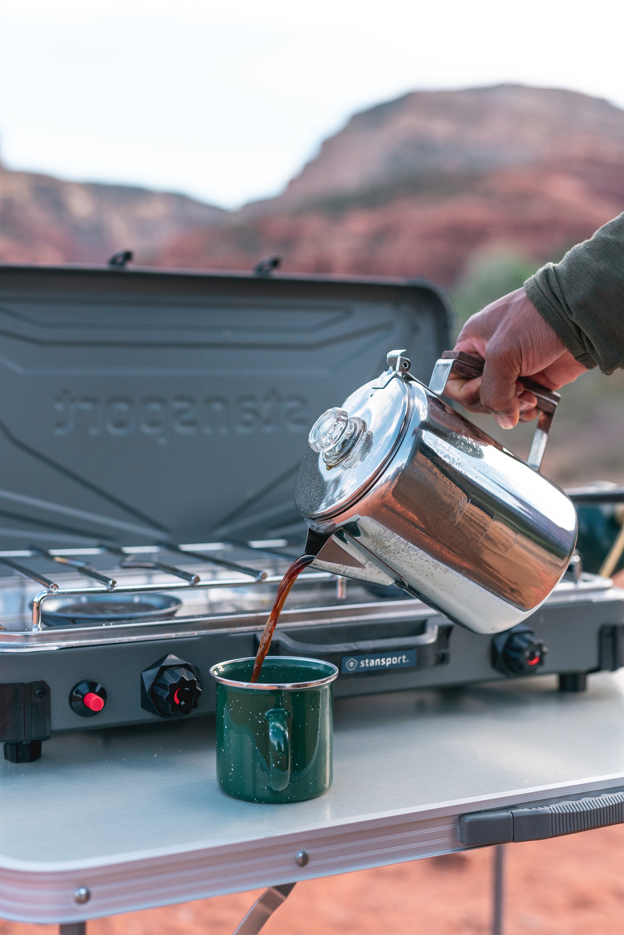 Stainless Steel Percolator Coffee Pot - 9 Cup-eSafety Supplies, Inc