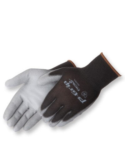P-Grip Grey polyurethane - black shell Gloves - Dozen
