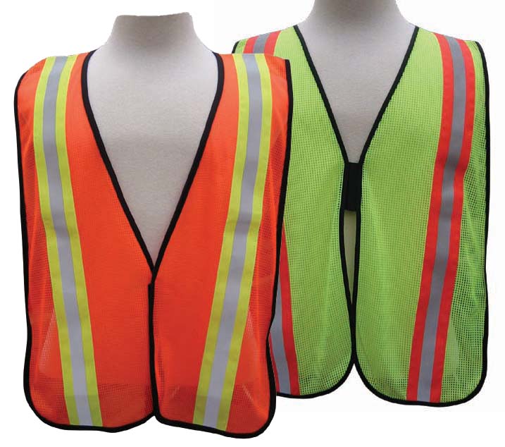 All-Purpose Mesh Vest - 2 inch wide PVC stripe-eSafety Supplies, Inc