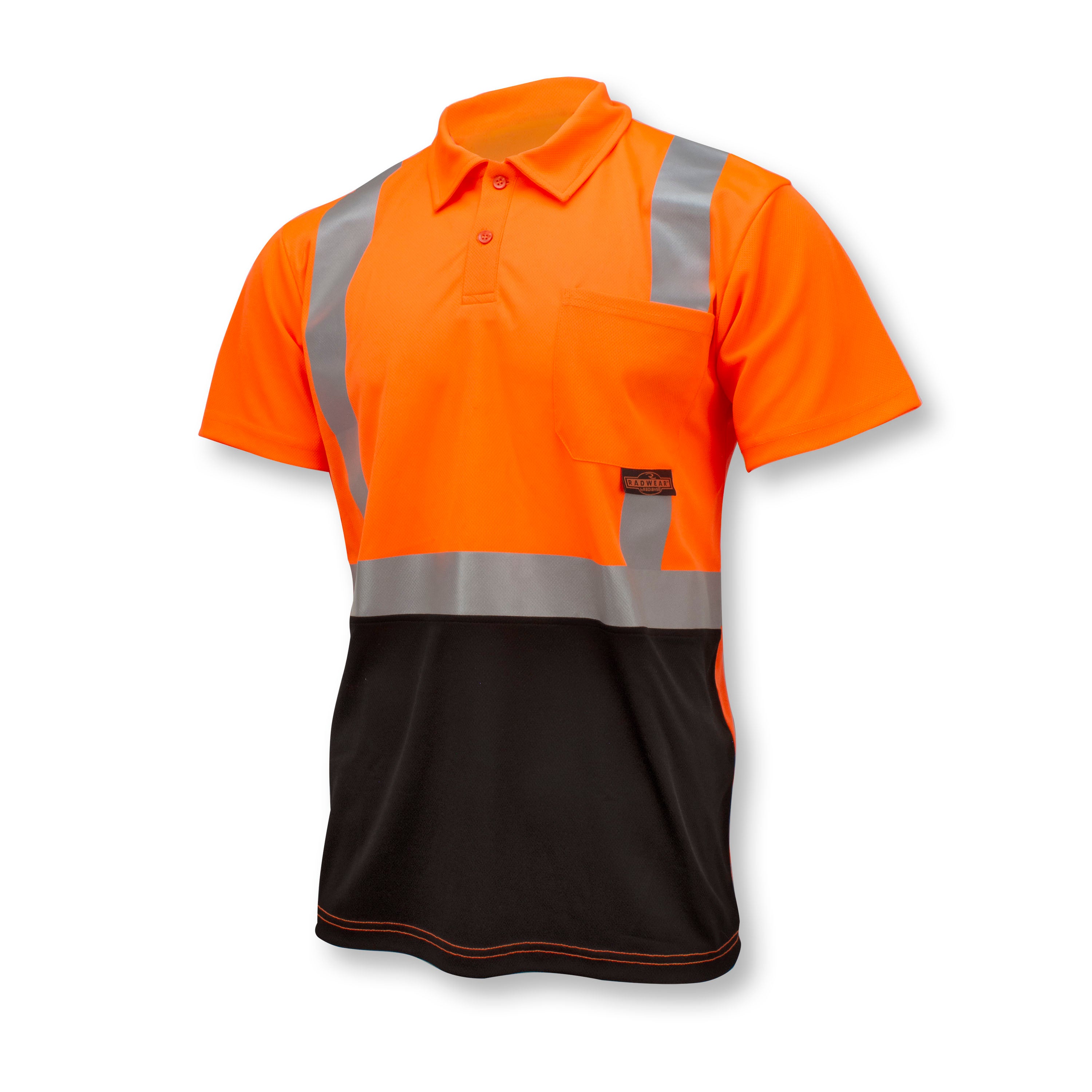 Radians ST12B Class 2 High Visibility Color Blocked Safety Short Sleeve Polo Shirt-eSafety Supplies, Inc