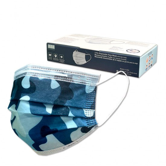 3 Layered Face Mask - 20 Masks - MADE IN THE USA-eSafety Supplies, Inc