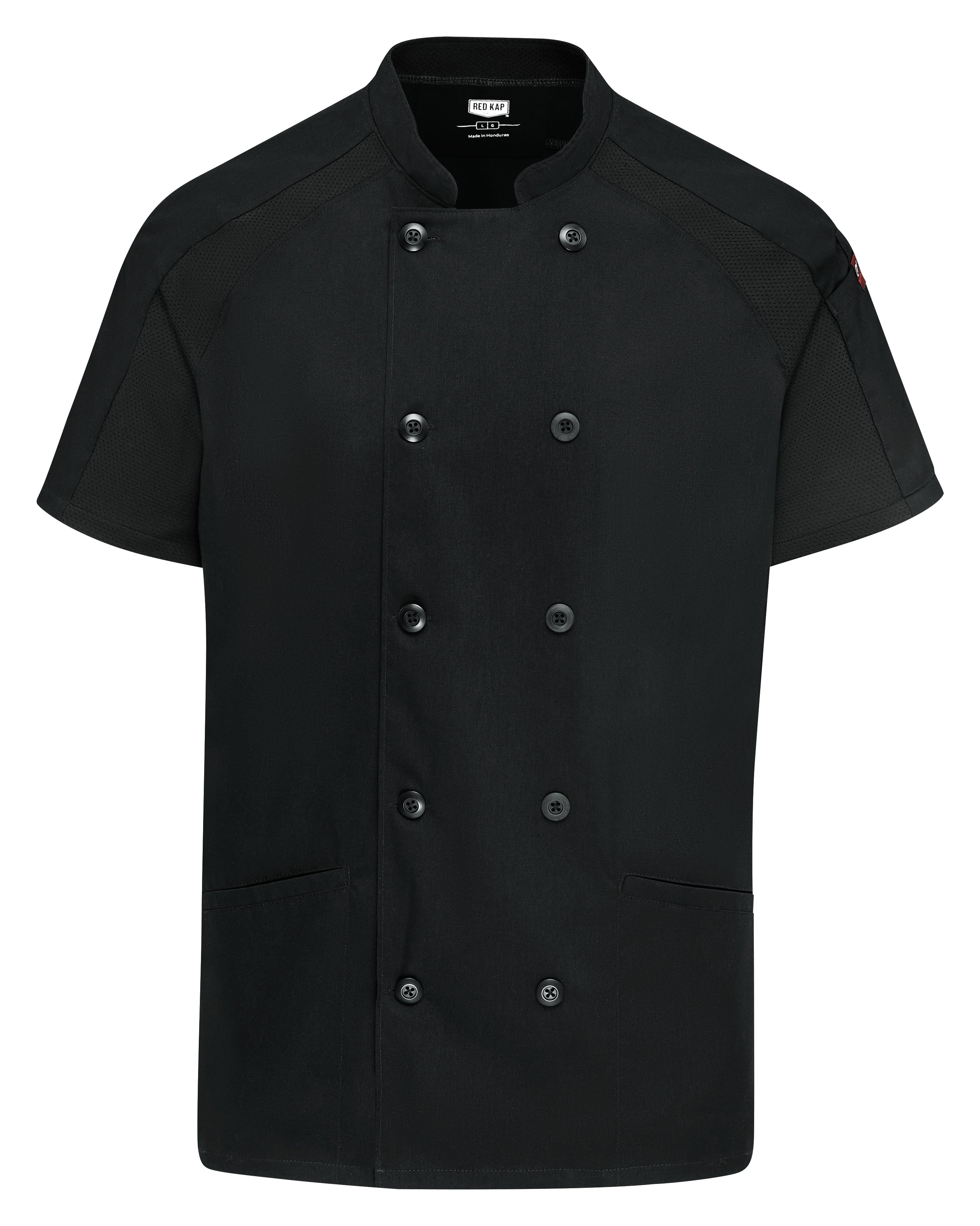 Women's Airflow Raglan Chef Coat with OilBlok 051W - Black-eSafety Supplies, Inc