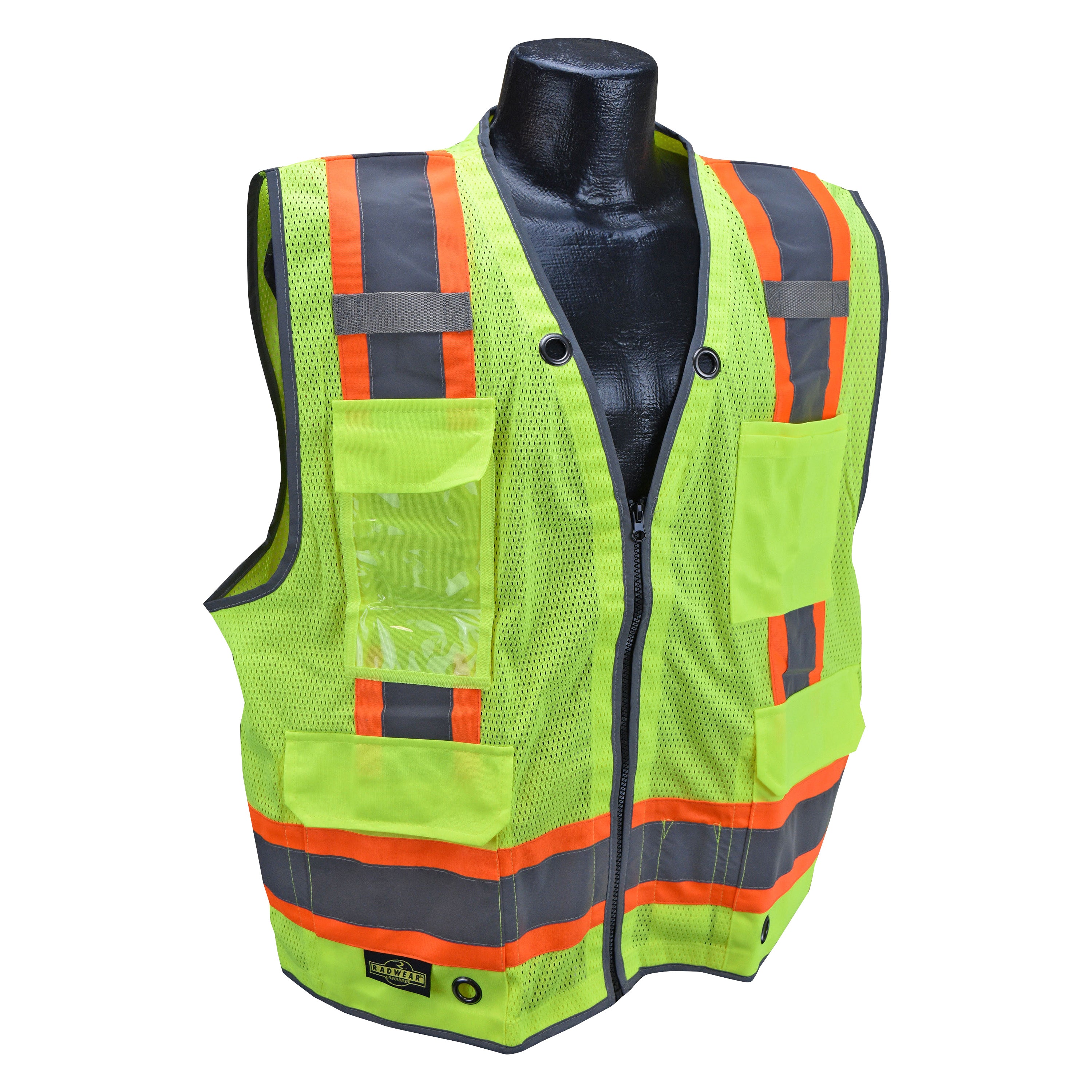 Radians SV6H Type R Class 2 Heavy Duty Two Tone Mesh Surveyor Vest with Solid Pockets-eSafety Supplies, Inc