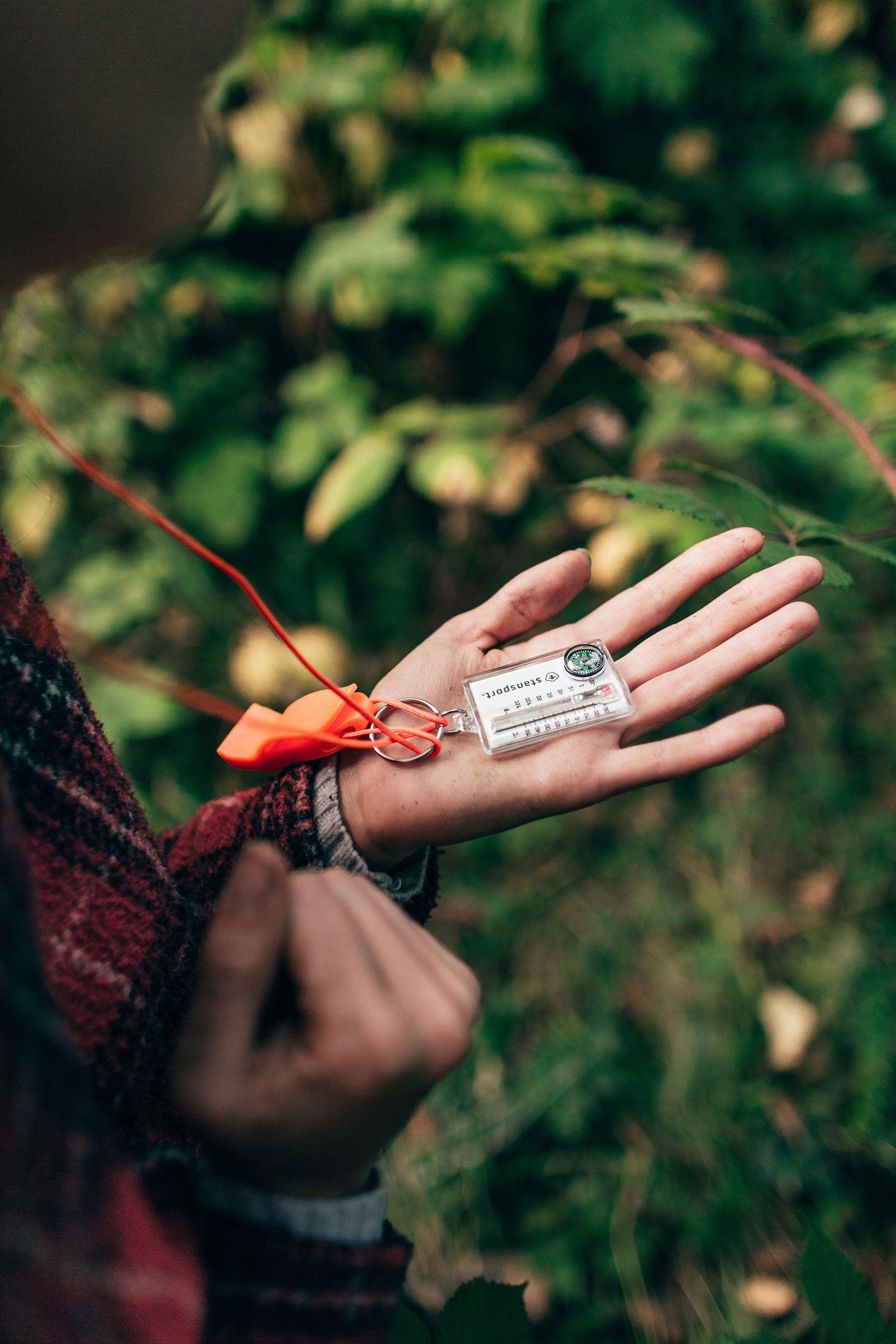 Zipper Pull Thermometer And Compass-eSafety Supplies, Inc