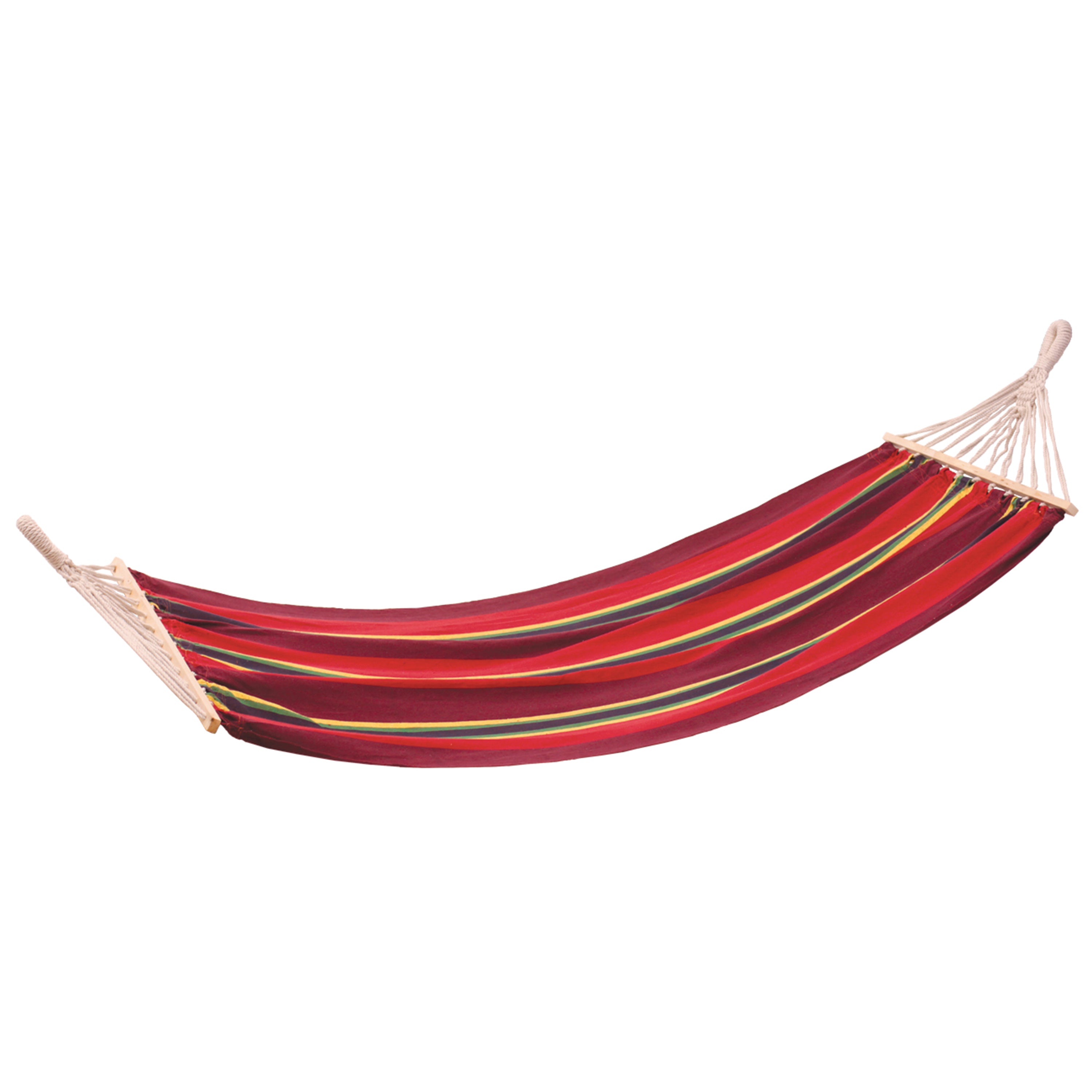 Bahamas Cotton Hammock - Single - Burgundy - 78 In X 37 In-eSafety Supplies, Inc