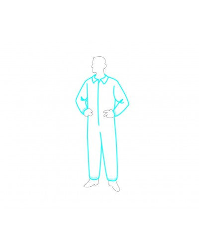 Liberty - Polygard Coverall - Heavy Weight - Elastic Wrists & Ankles - Case of 25-eSafety Supplies, Inc