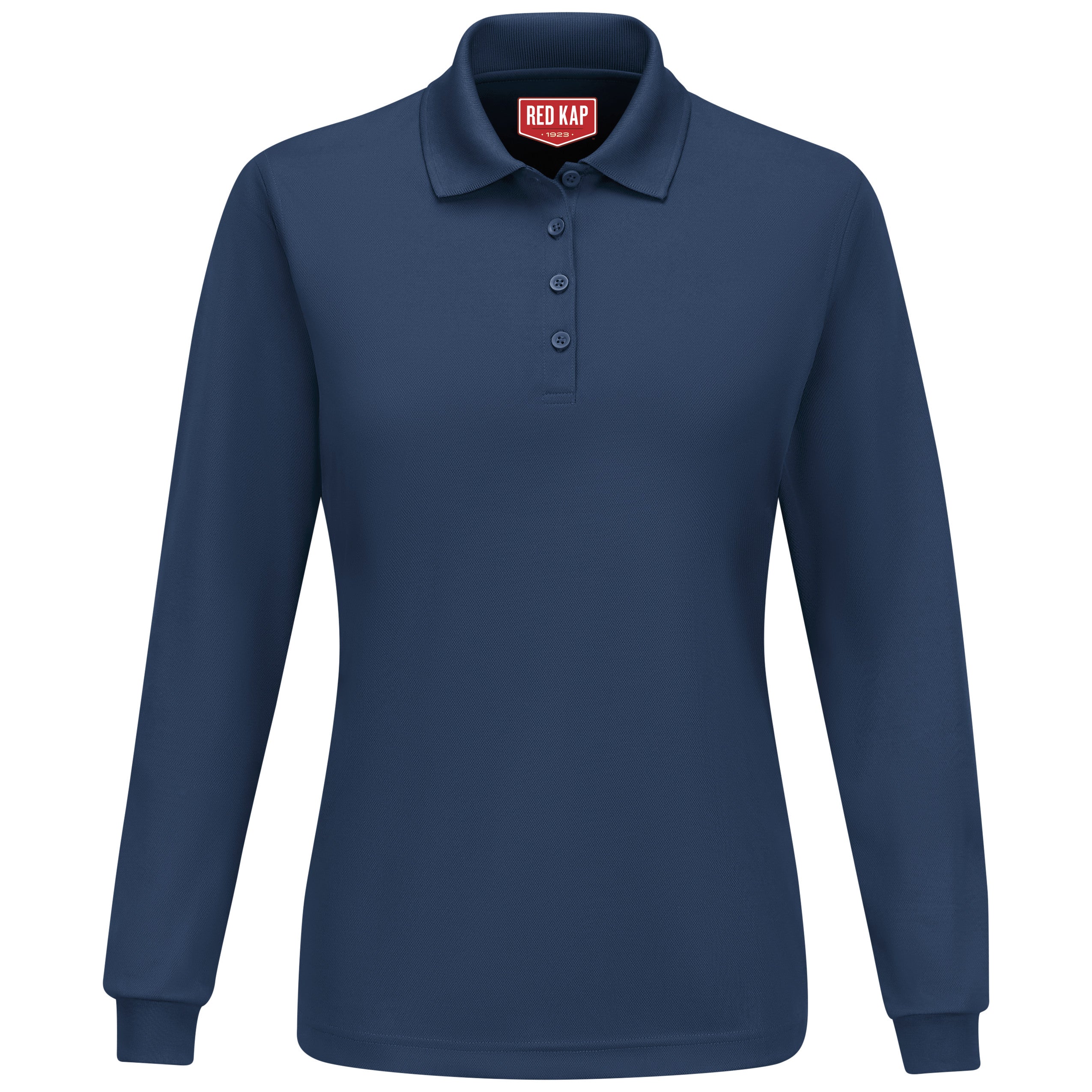 Women's Long Sleeve Performance Knit Polo SK7L - Navy-eSafety Supplies, Inc
