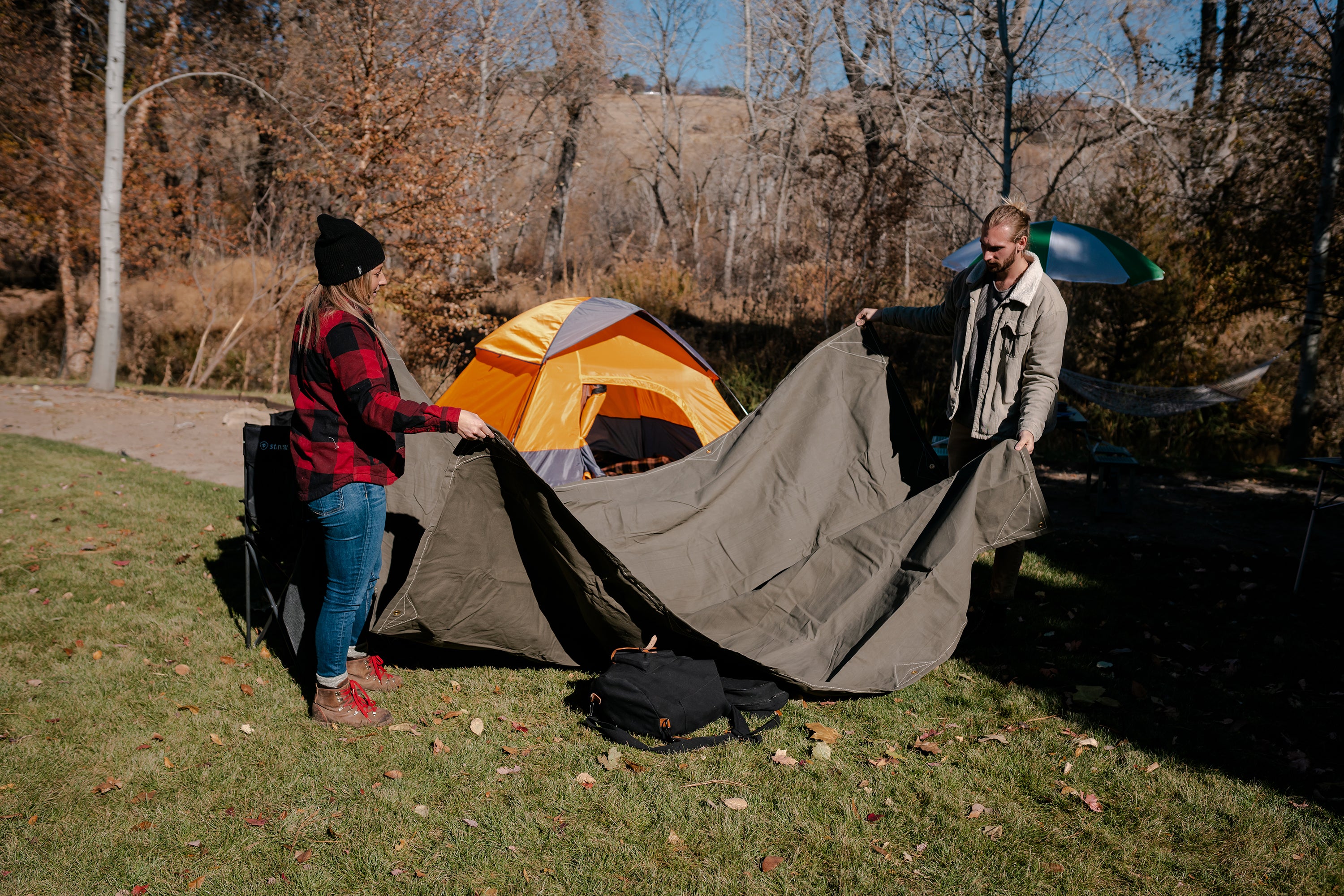 Heavy Duty Canvas Tarp - 10 X 12 Ft-eSafety Supplies, Inc