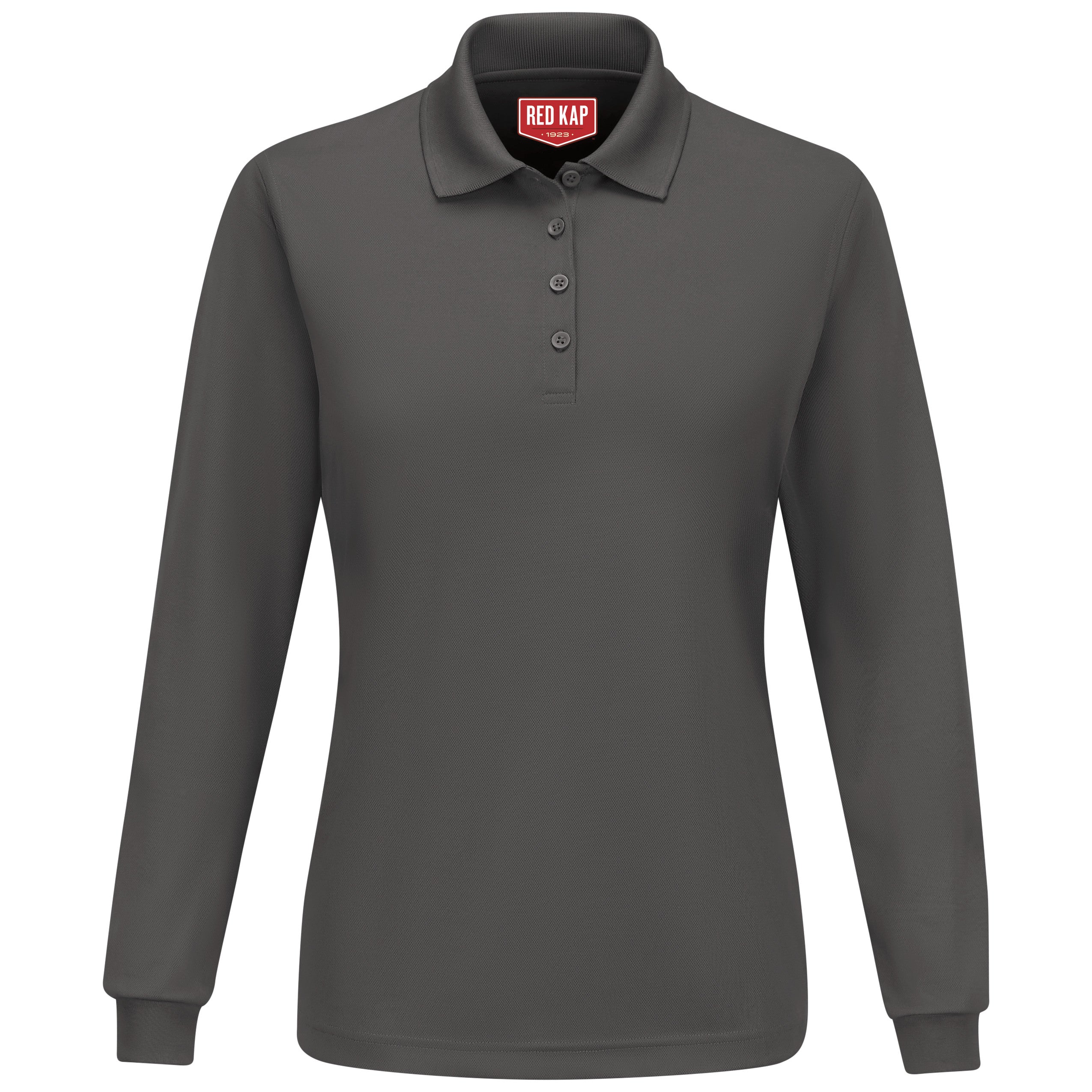 Women's Long Sleeve Performance Knit Polo SK7L - Charcoal-eSafety Supplies, Inc