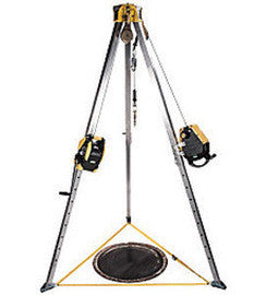 MSA 8' Workman® Tripod Confined Space Entry Kit (Includes 50' Workman Rescuer, 65' Workman Winch, Stainless Steel Cable, (2) Pulleys And (2) Carabiners)-eSafety Supplies, Inc