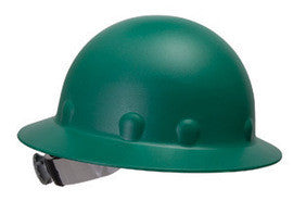 Fibre-Metal® by Honeywell Green Roughneck® P1 Fiberglass High Heat Full Brim Hard Hat With SwingStrap™ SuperEight® Ratchet Suspension-eSafety Supplies, Inc