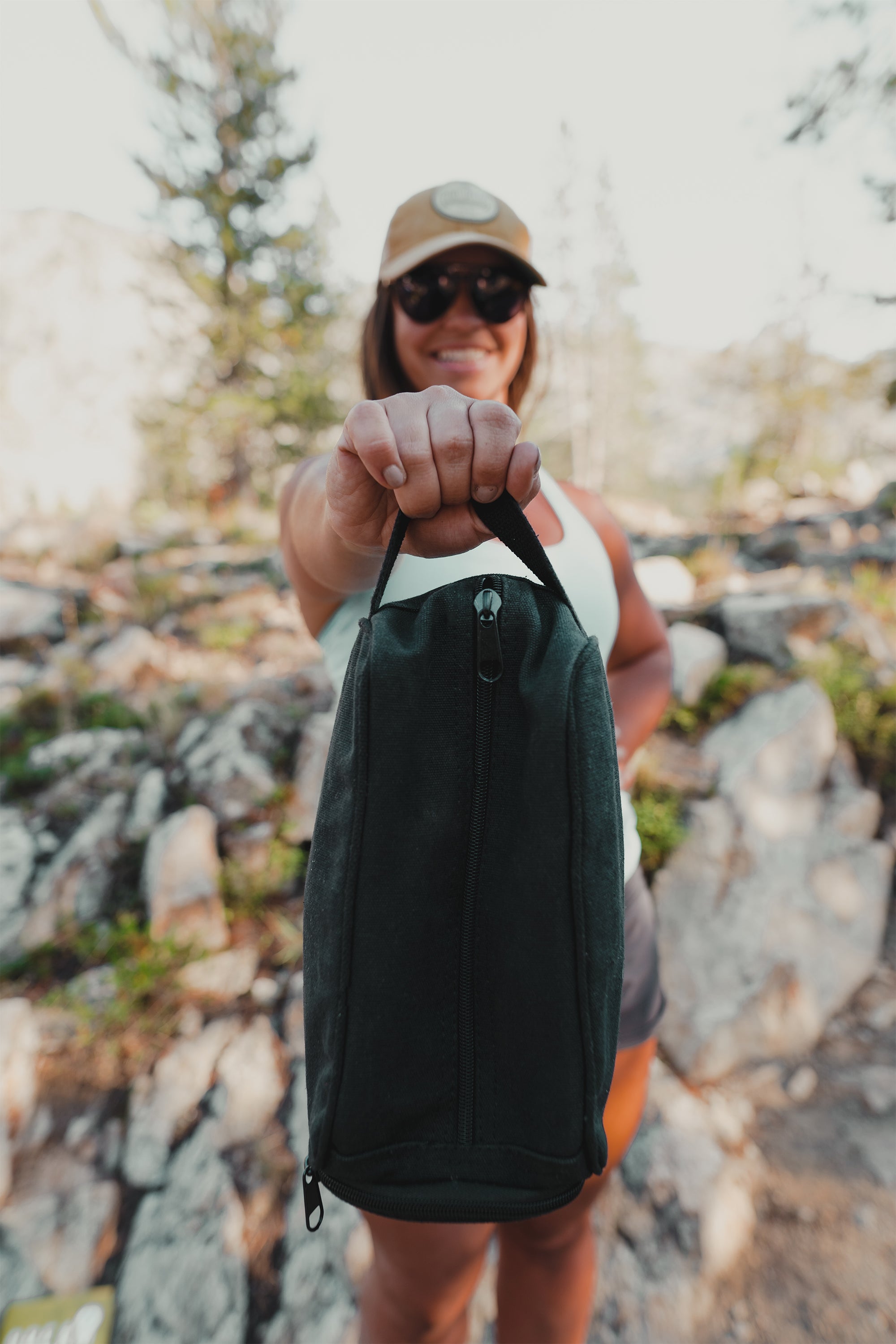 Cotton Canvas Travel Accessory Bag - Black-eSafety Supplies, Inc