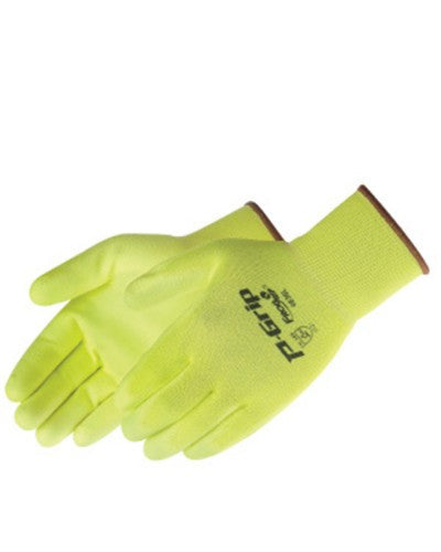 P-Grip Fluorescent Yellow PU Palm Coated Gloves - Dozen-eSafety Supplies, Inc