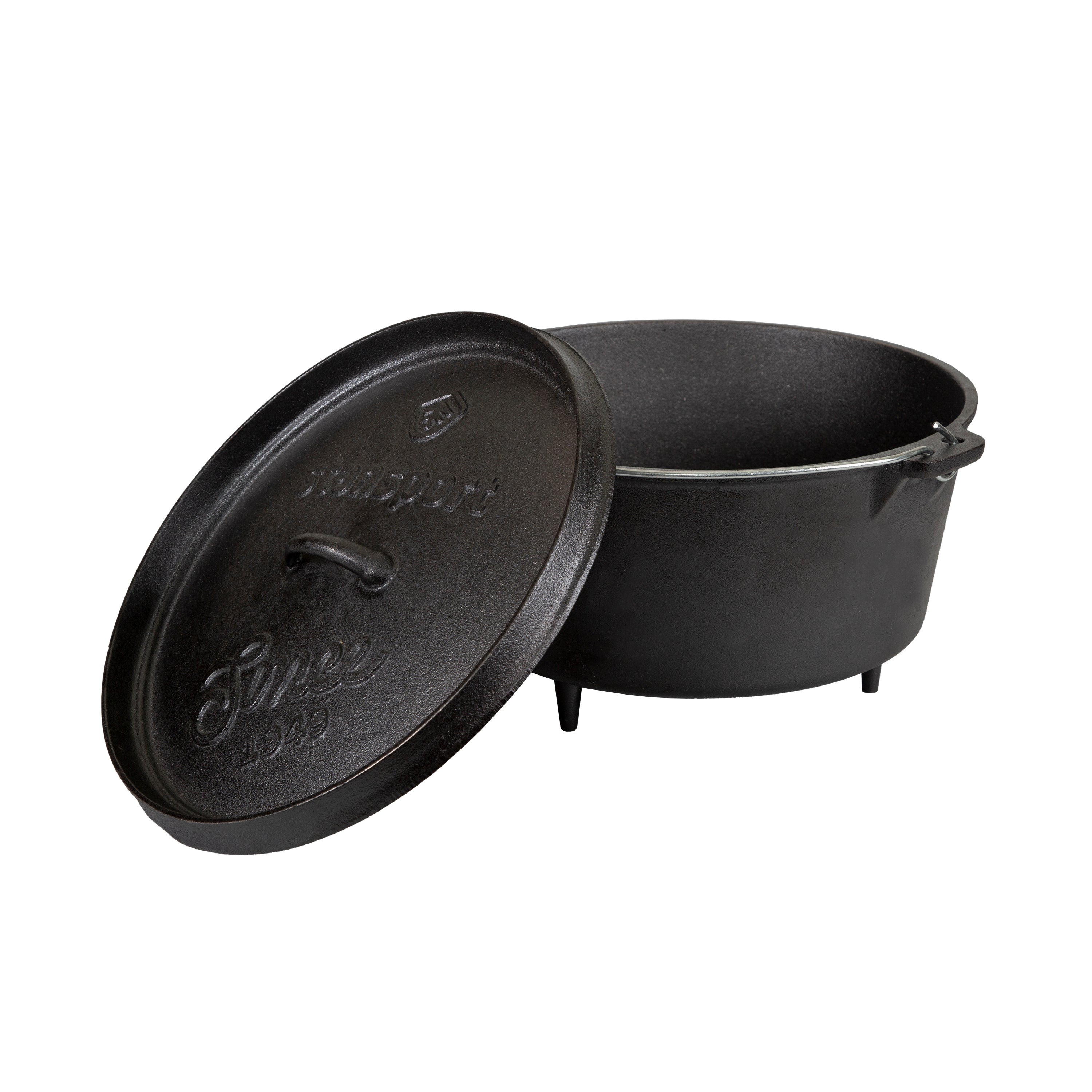 Cast Iron Dutch Oven - 8 Qt - With Legs - Pre-Seasoned-eSafety Supplies, Inc