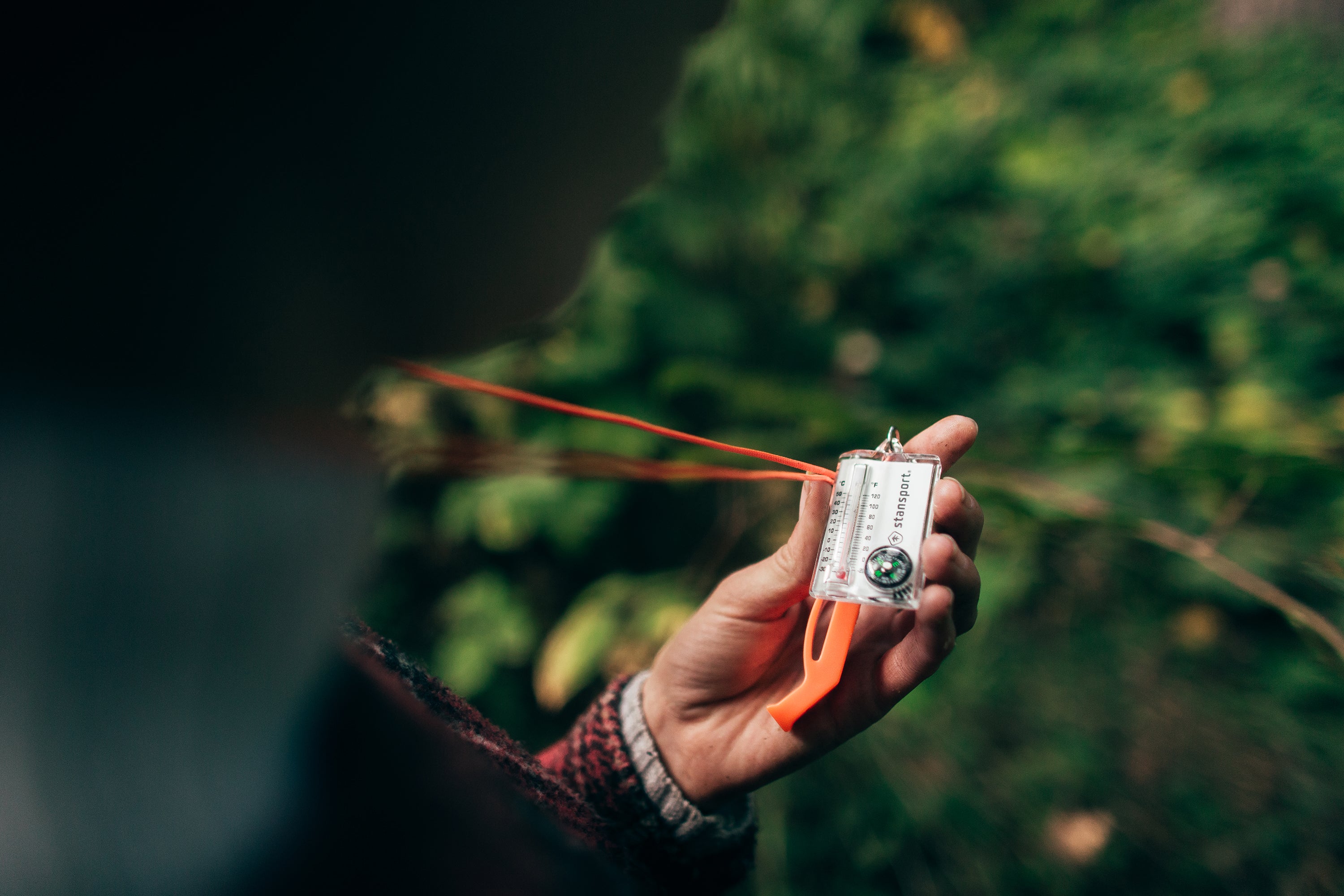 Zipper Pull Thermometer And Compass-eSafety Supplies, Inc