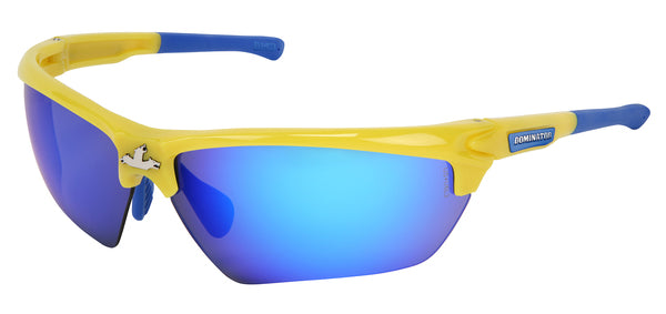 MCR Safety Dominator DM3 Yellow Frame, Blue Dmd Mir-eSafety Supplies, Inc