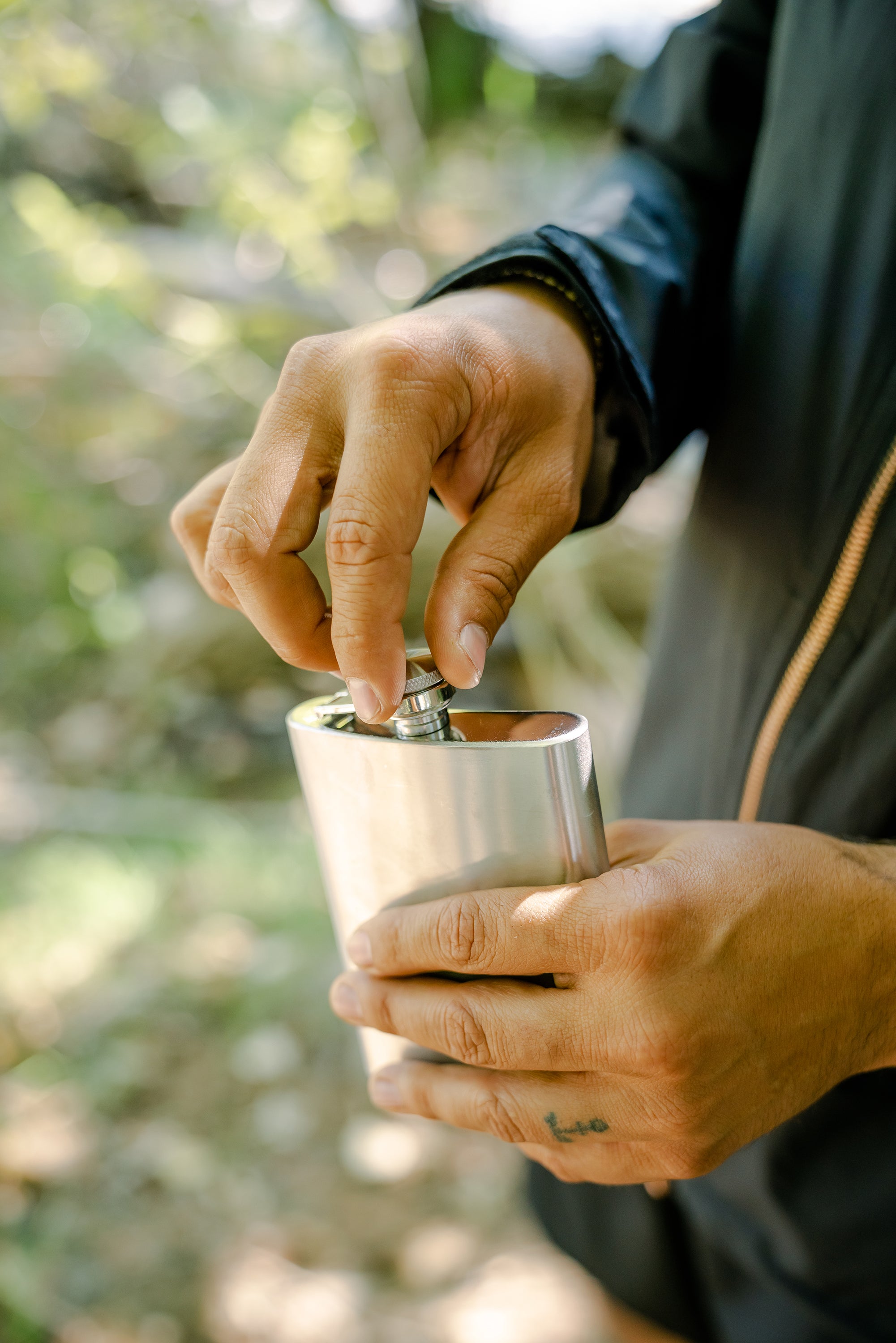 Stainless Steel Flask - 8 Oz - Clamshell-eSafety Supplies, Inc