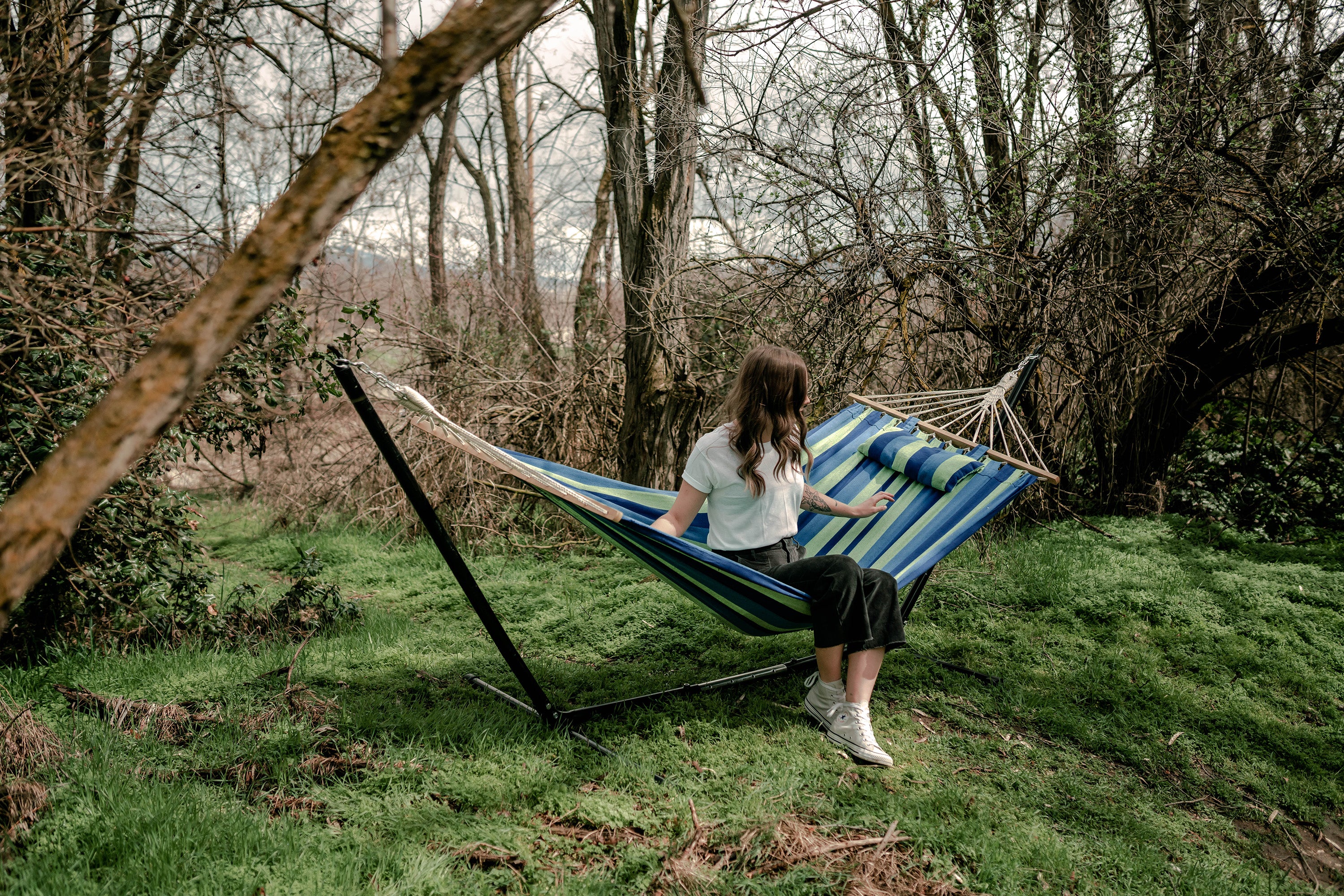 Cayman Hammock/Stand Combo - 79 In X 48 In-eSafety Supplies, Inc