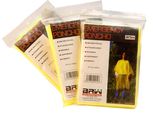 10 Mil Emergency Rain Poncho-eSafety Supplies, Inc