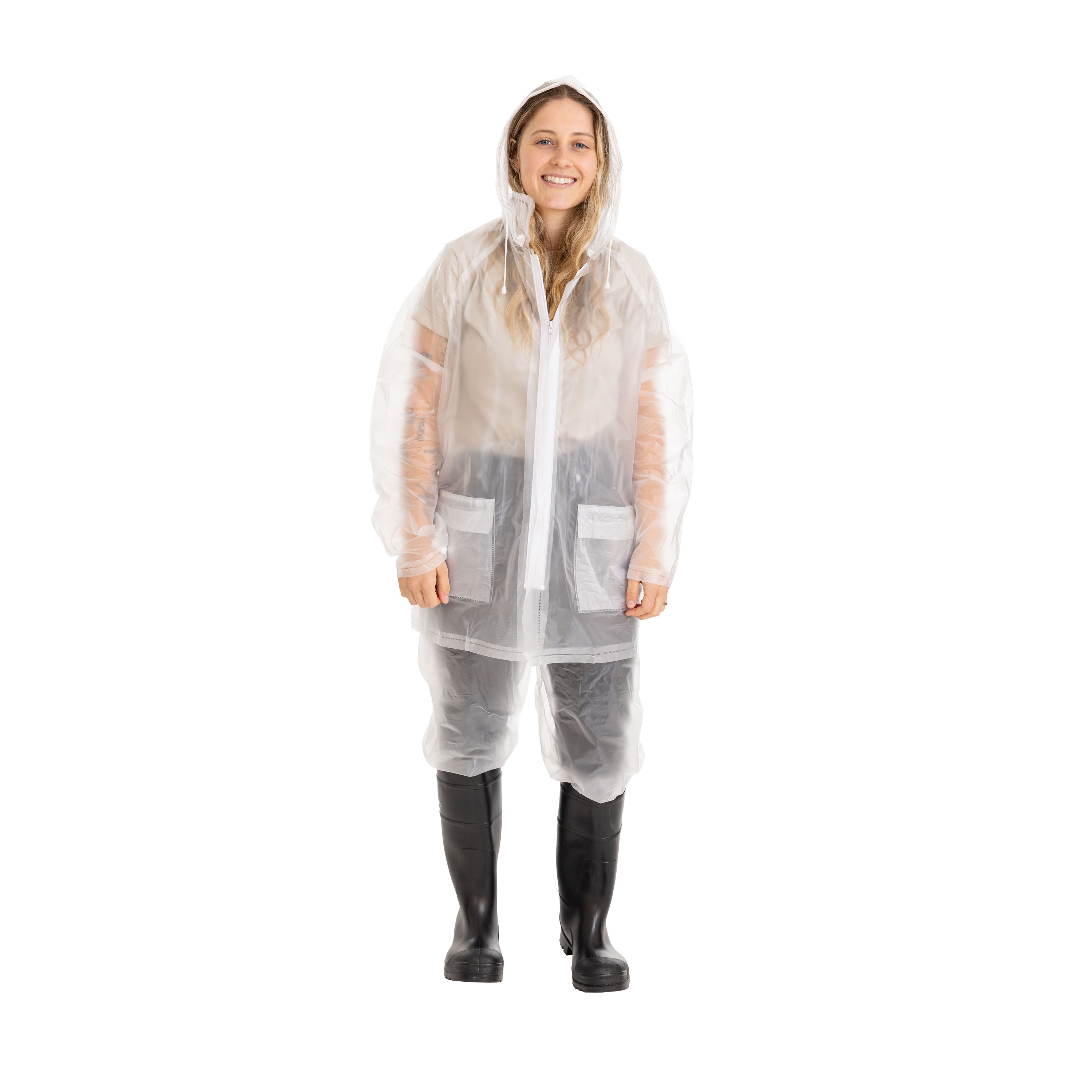 Mens Vinyl Rainsuit - Clear - L-eSafety Supplies, Inc
