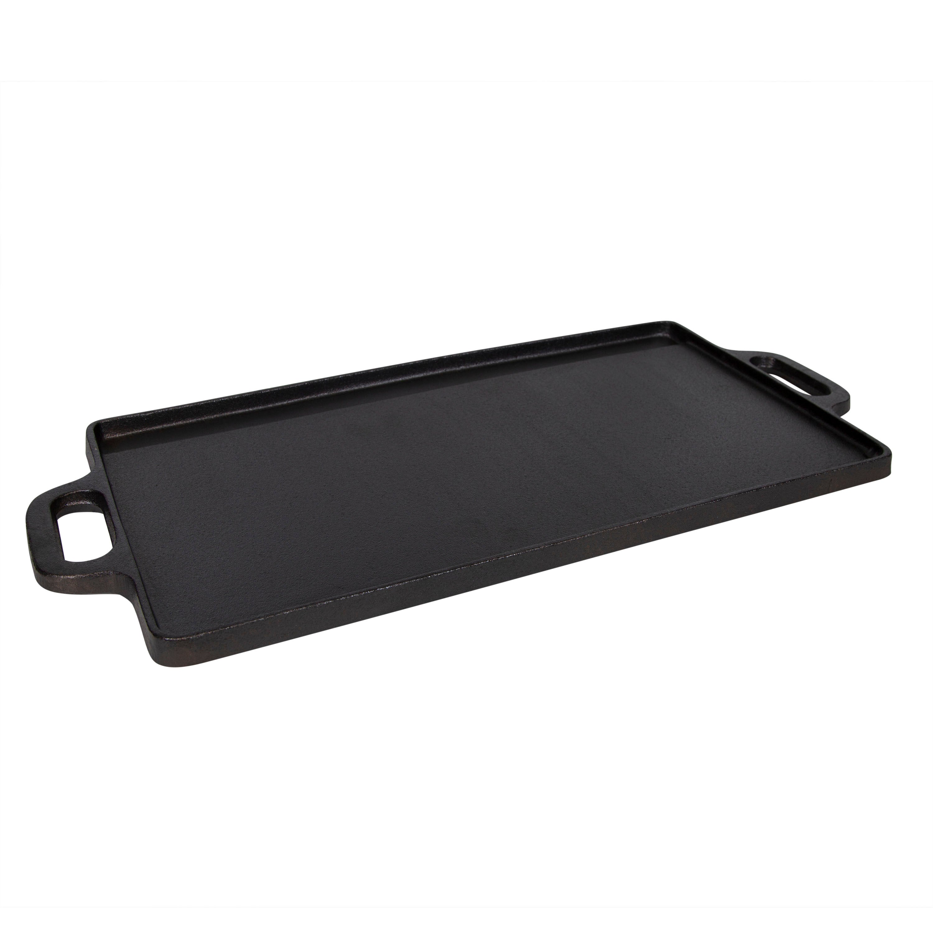 Cast Iron Griddle - 9 In X 20 In - Pre-Seasoned-eSafety Supplies, Inc