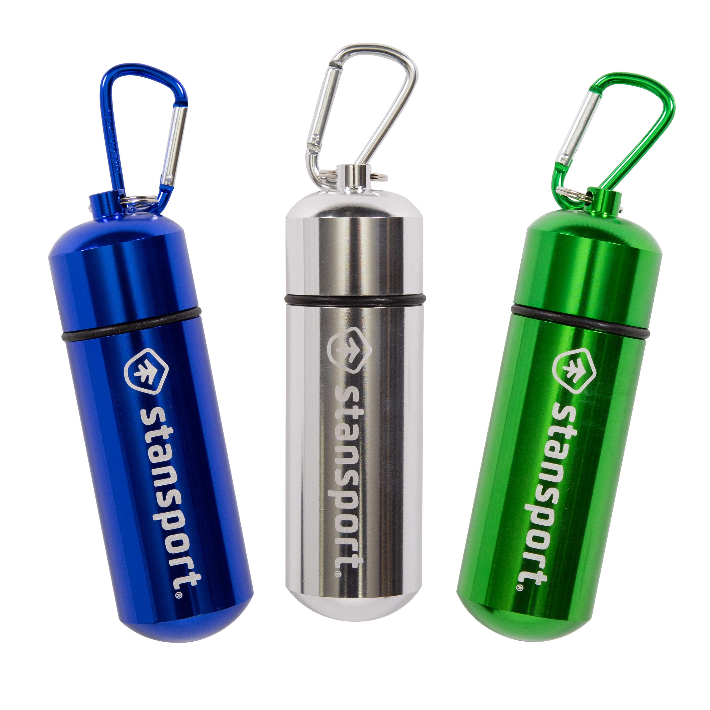 Aluminum Container Capsule-Xl-Blue, Green And Silver Asst-eSafety Supplies, Inc