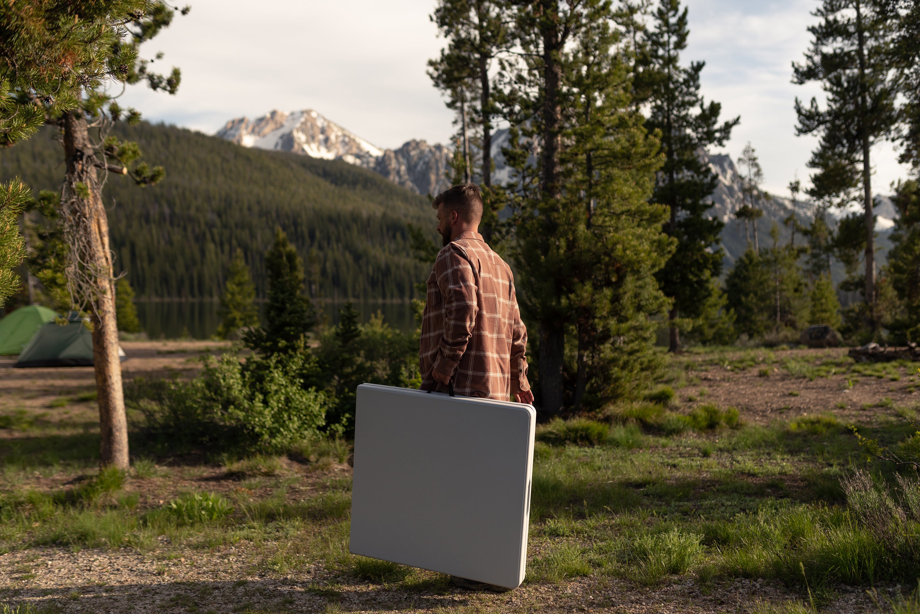 Folding Table - White - 29 In X 60 In X 29 In-eSafety Supplies, Inc