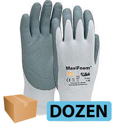 G-Tek MaxiFoam Gloves Foam Nitrile Coated Palm-Finger Tips - DOZEN-eSafety Supplies, Inc
