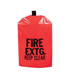 Brooks Red Reinforced Vinyl Small Fire Extinguisher Cover With Hook And Loop Closure For Use With Portable, Pressurized And Cartridge-Operated Fire Extinguishers-eSafety Supplies, Inc
