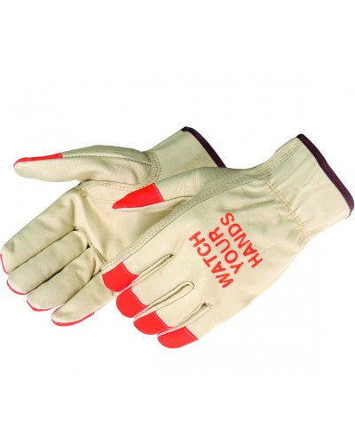 Grain pigskin driver - keystone thumb ("WATCH YOUR HANDS" logo) Gloves - Dozen-eSafety Supplies, Inc