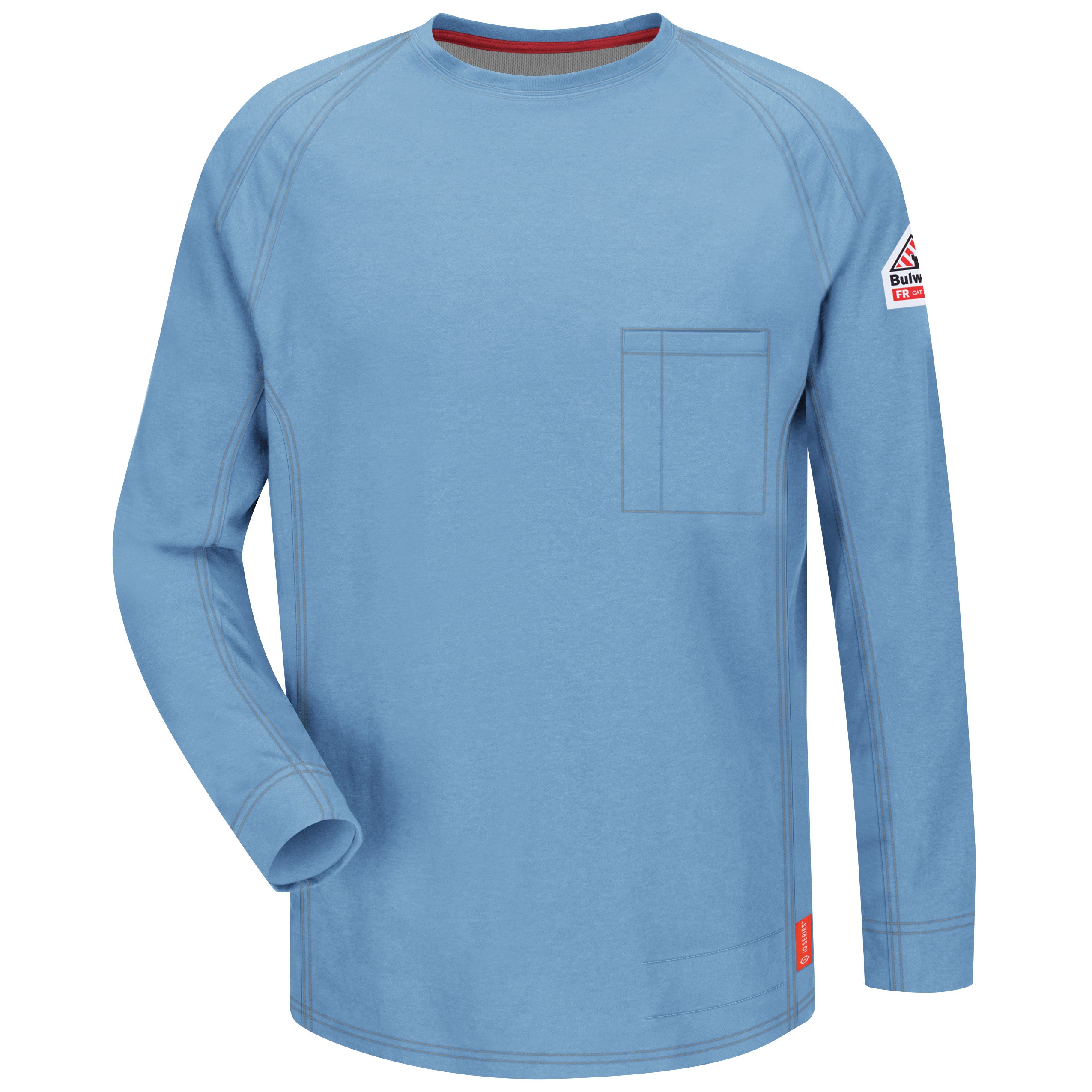 iQ Series® Comfort Knit Men's FR Long Sleeve T-Shirt QT32 - Blue-eSafety Supplies, Inc