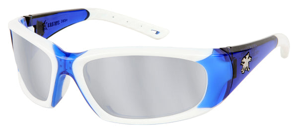 MCR Safety ForceFlex FF3 Blue/White Frm, Silver Mir-eSafety Supplies, Inc