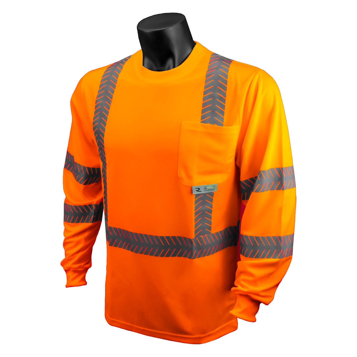 Radians ST24-3 Class 3 High Visibility Long Sleeve Safety T-Shirt with Rad-Shade® UV Protection-eSafety Supplies, Inc