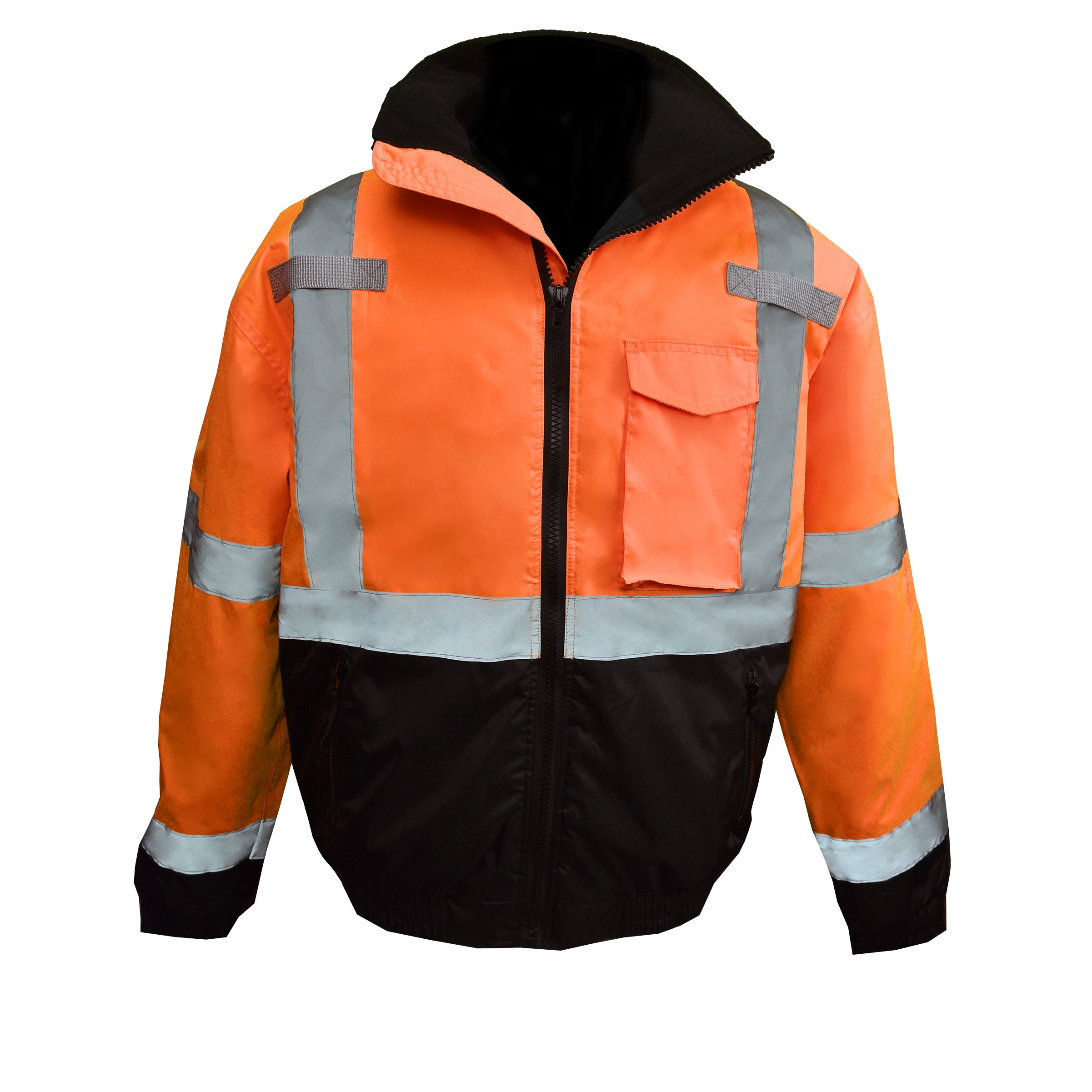 Radians SJ11QB Class3 High Visibility Weatherproof Bomber Jacket with Quilted Built-in Liner-eSafety Supplies, Inc