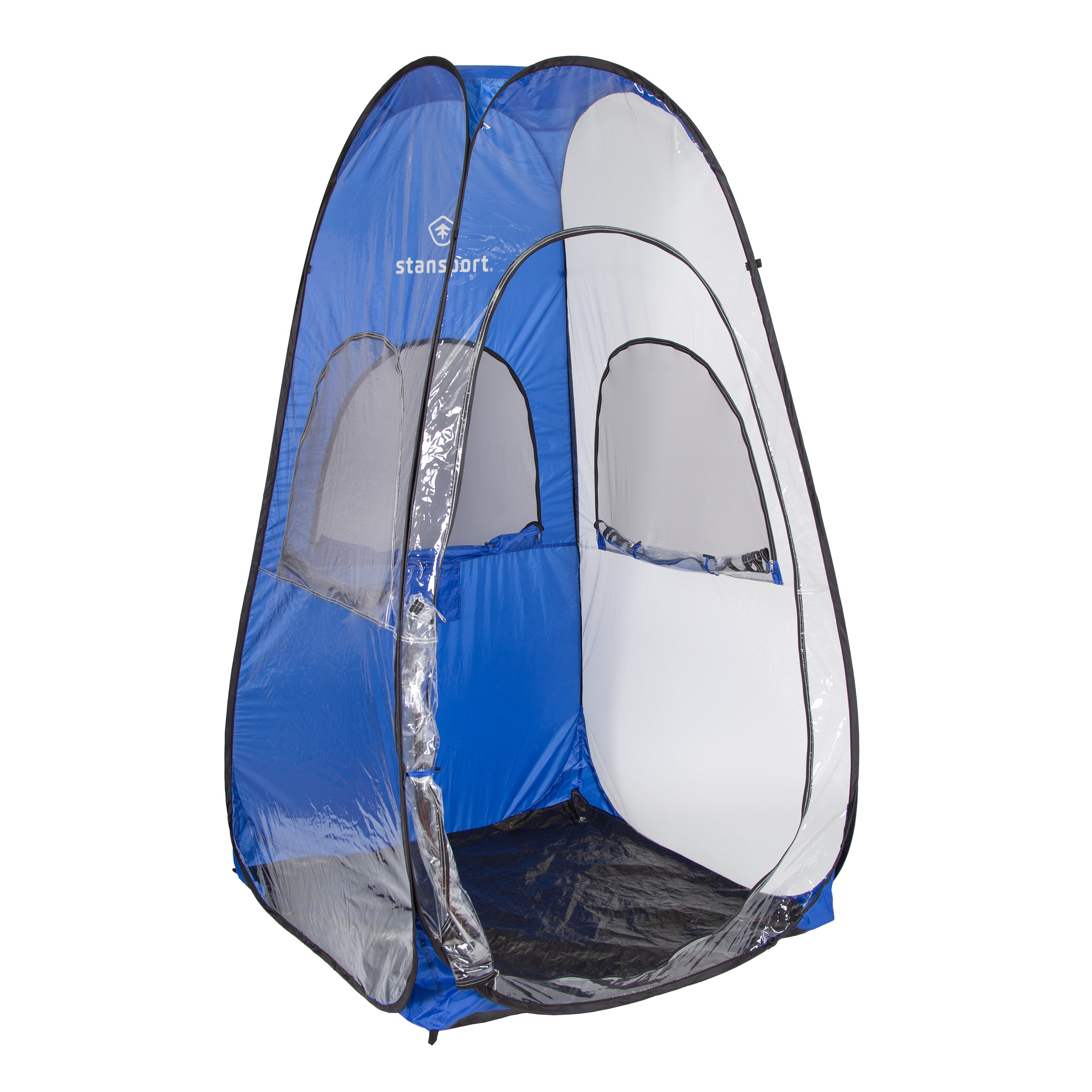 All Weather Pop Up Shelter - Clear / Blue-eSafety Supplies, Inc