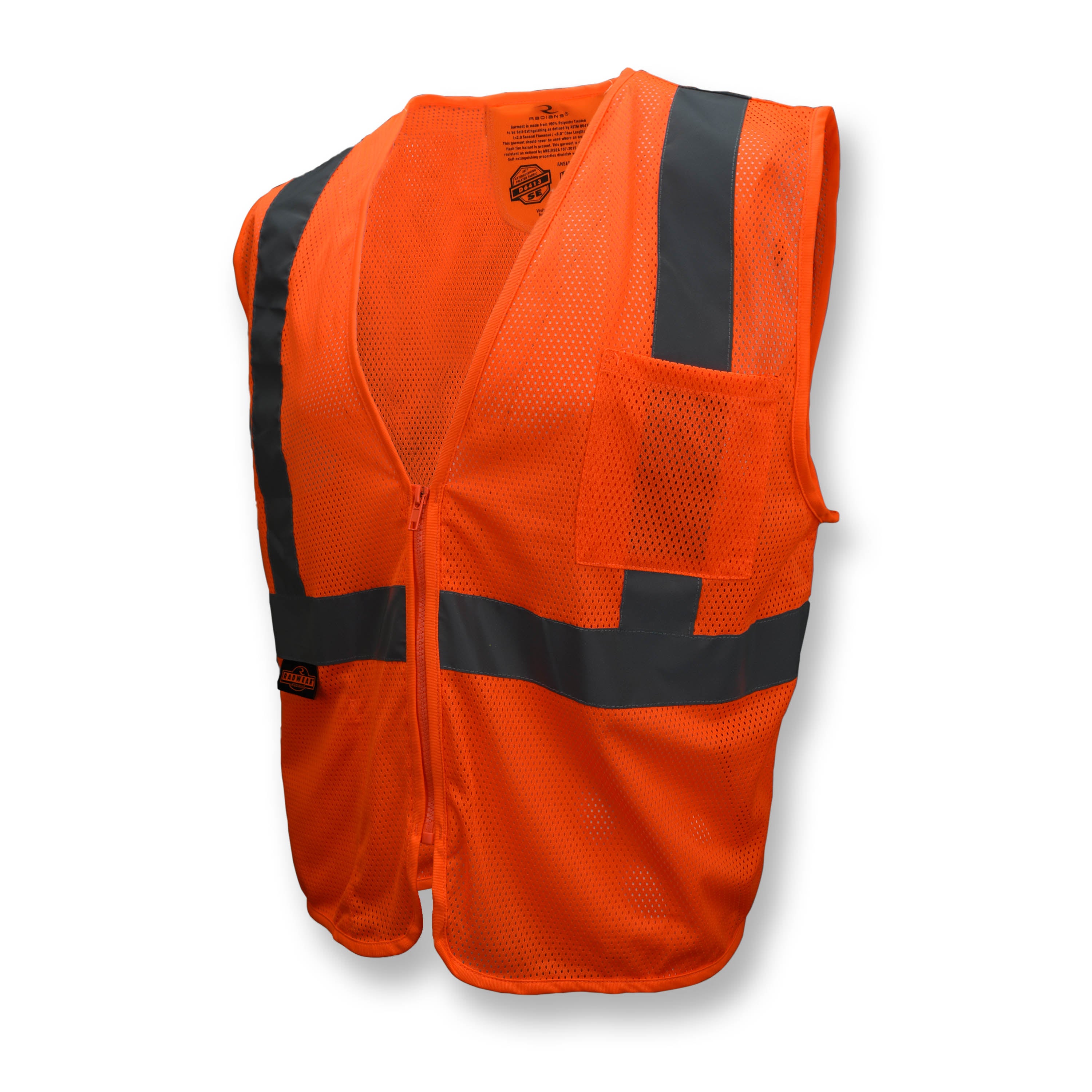 Radians SV25 Economy Class 2 Self-Extinguishing Mesh Safety Vest with Zipper-eSafety Supplies, Inc
