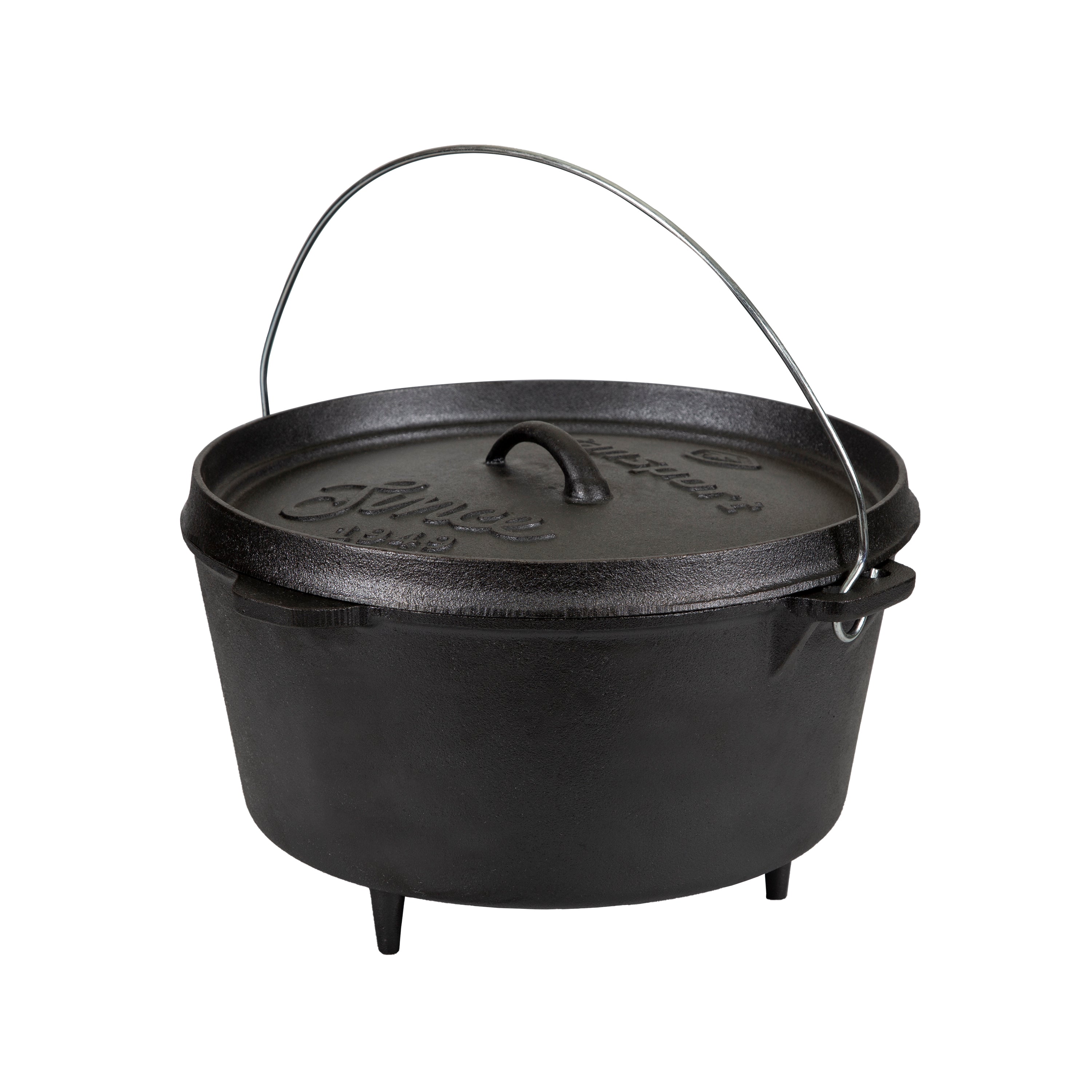 Cast Iron Dutch Oven - 8 Qt - With Legs - Pre-Seasoned-eSafety Supplies, Inc