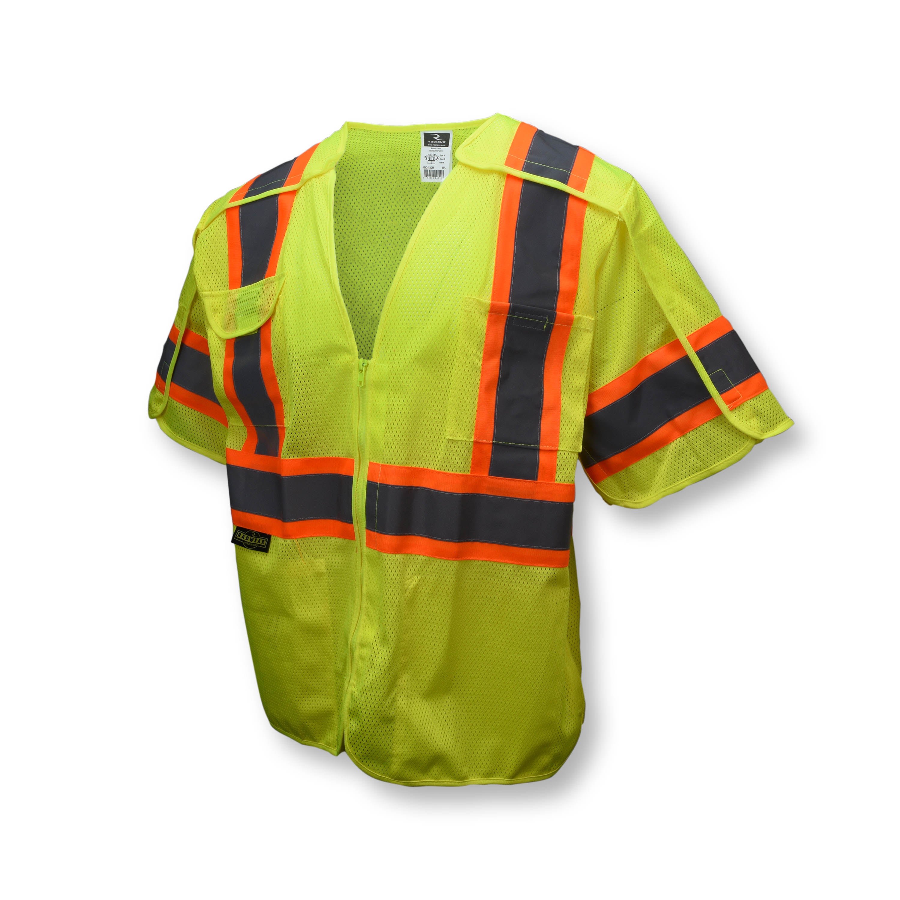 Radians SV24-3 Type R Class 3 Breakaway Mesh Surveyor Vest-eSafety Supplies, Inc