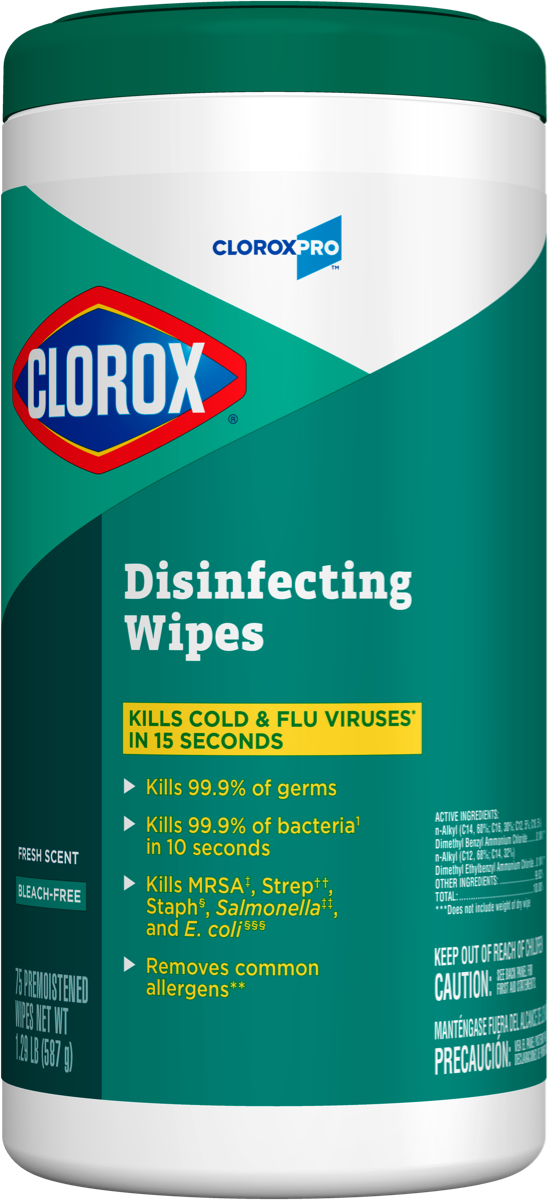 Clorox Disinfecting Wipes 75-Count-eSafety Supplies, Inc