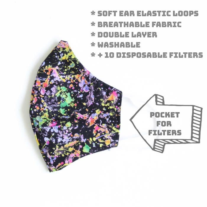 LMC Face Mask with Filter - Paint Splatter-eSafety Supplies, Inc