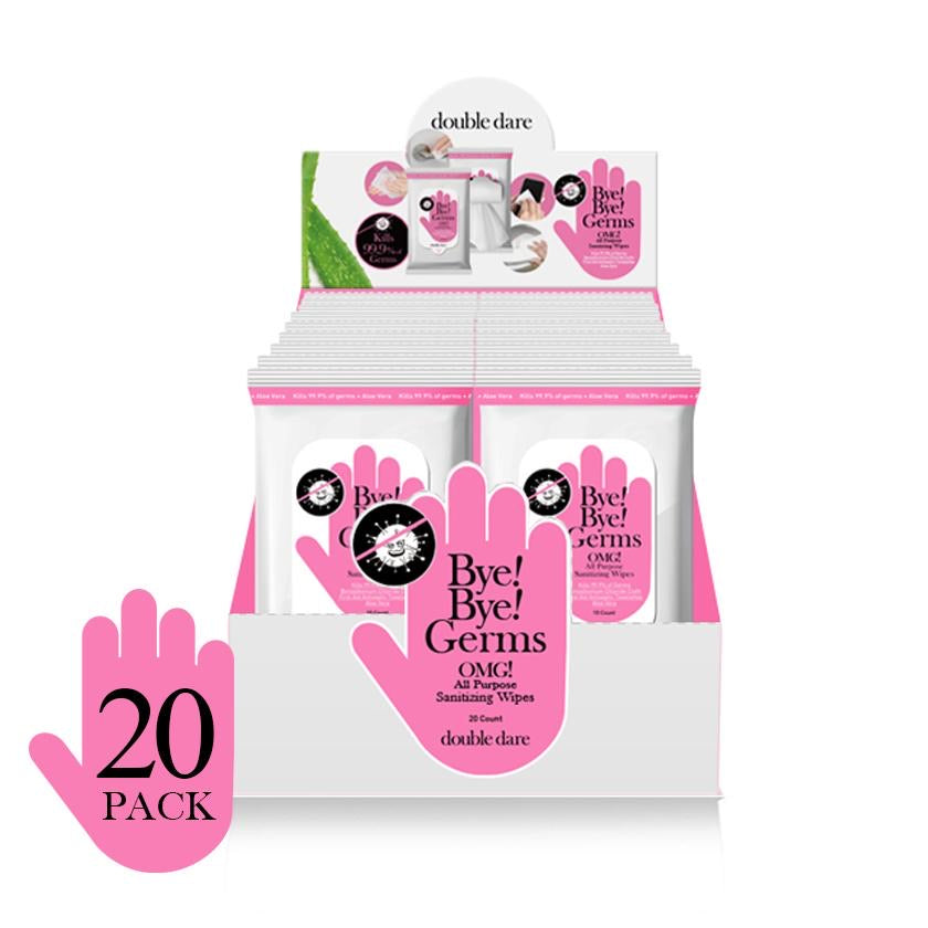 Bye! Bye! Germs OMG! Hand Sanitizing Wipes 20 Pack-eSafety Supplies, Inc