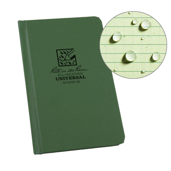 Mini Bound Book - Fabrikoid Cover - Universal - Green-eSafety Supplies, Inc