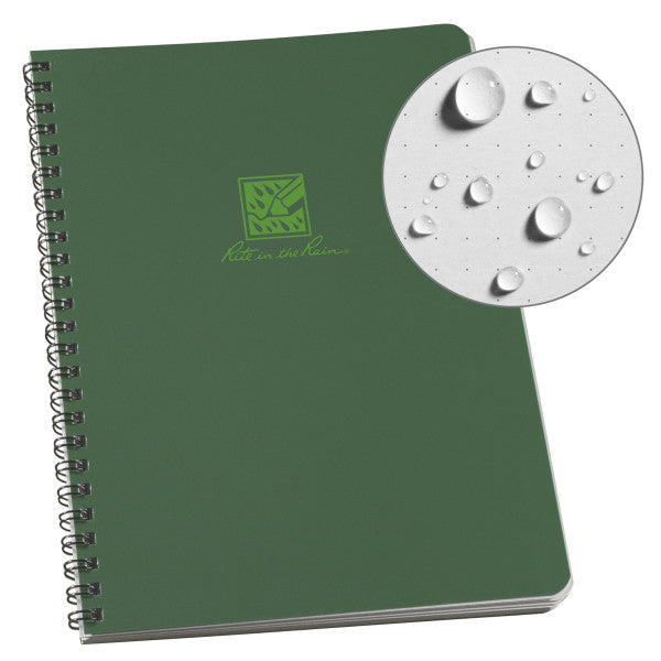 Lg Spiral Notebook - Dot Grid - Green-eSafety Supplies, Inc