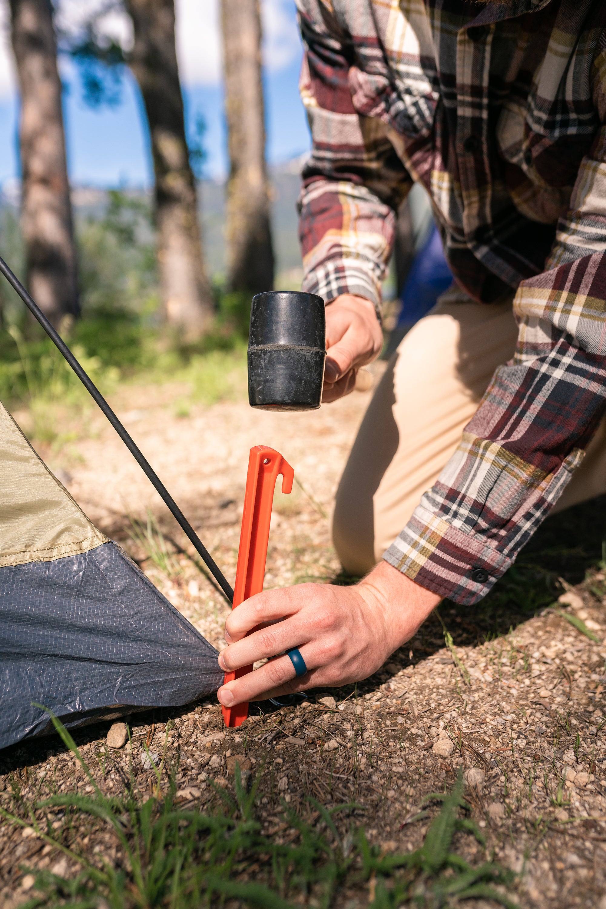 Plastic Tent Stakes - 9 In - 100 Piece Per Bucket-eSafety Supplies, Inc