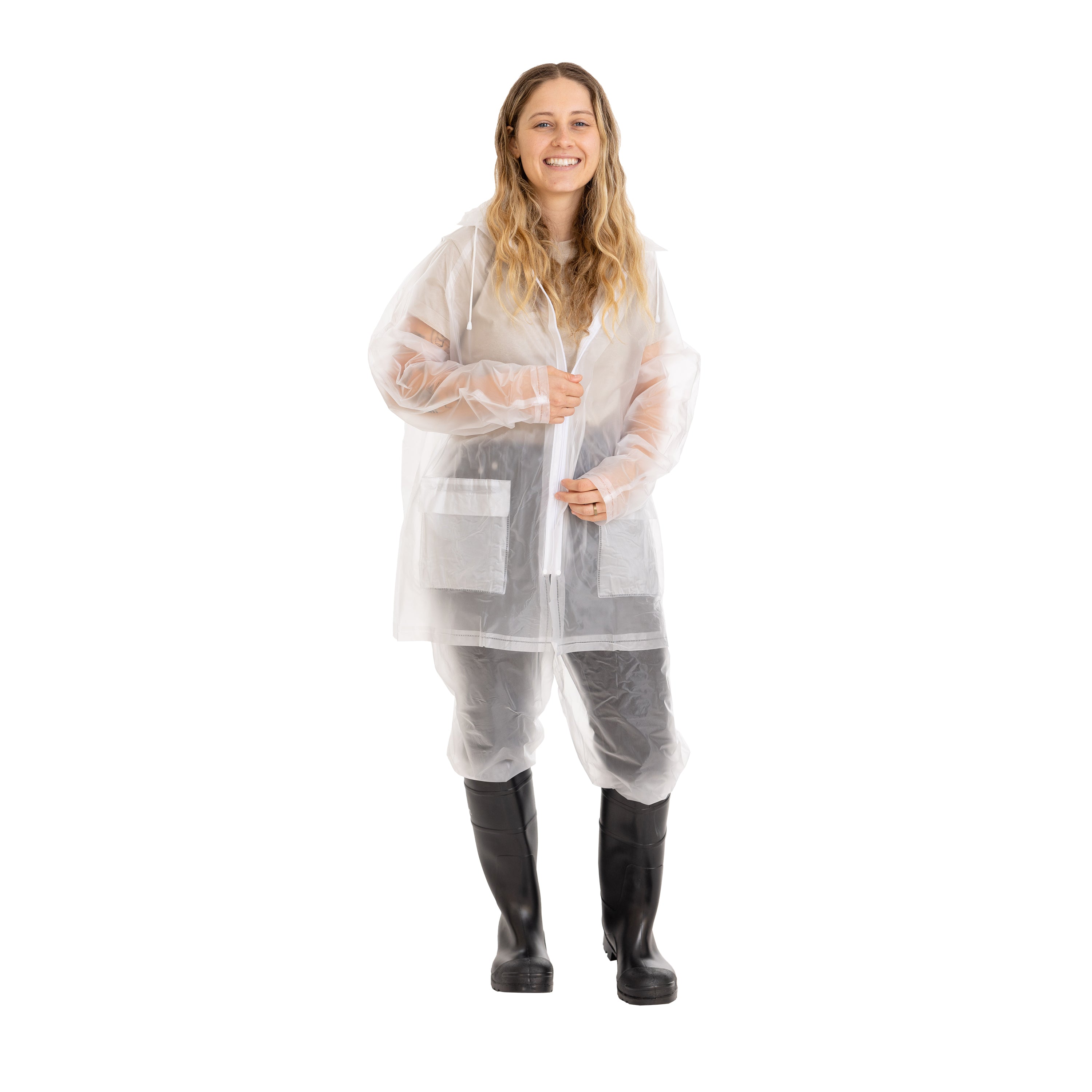 Mens Vinyl Rainsuit - Clear - L-eSafety Supplies, Inc