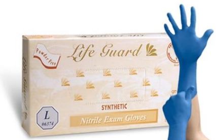 Life Guard - Nitrile, Powder Free, Medical Exam, Blue Gloves - Box-eSafety Supplies, Inc
