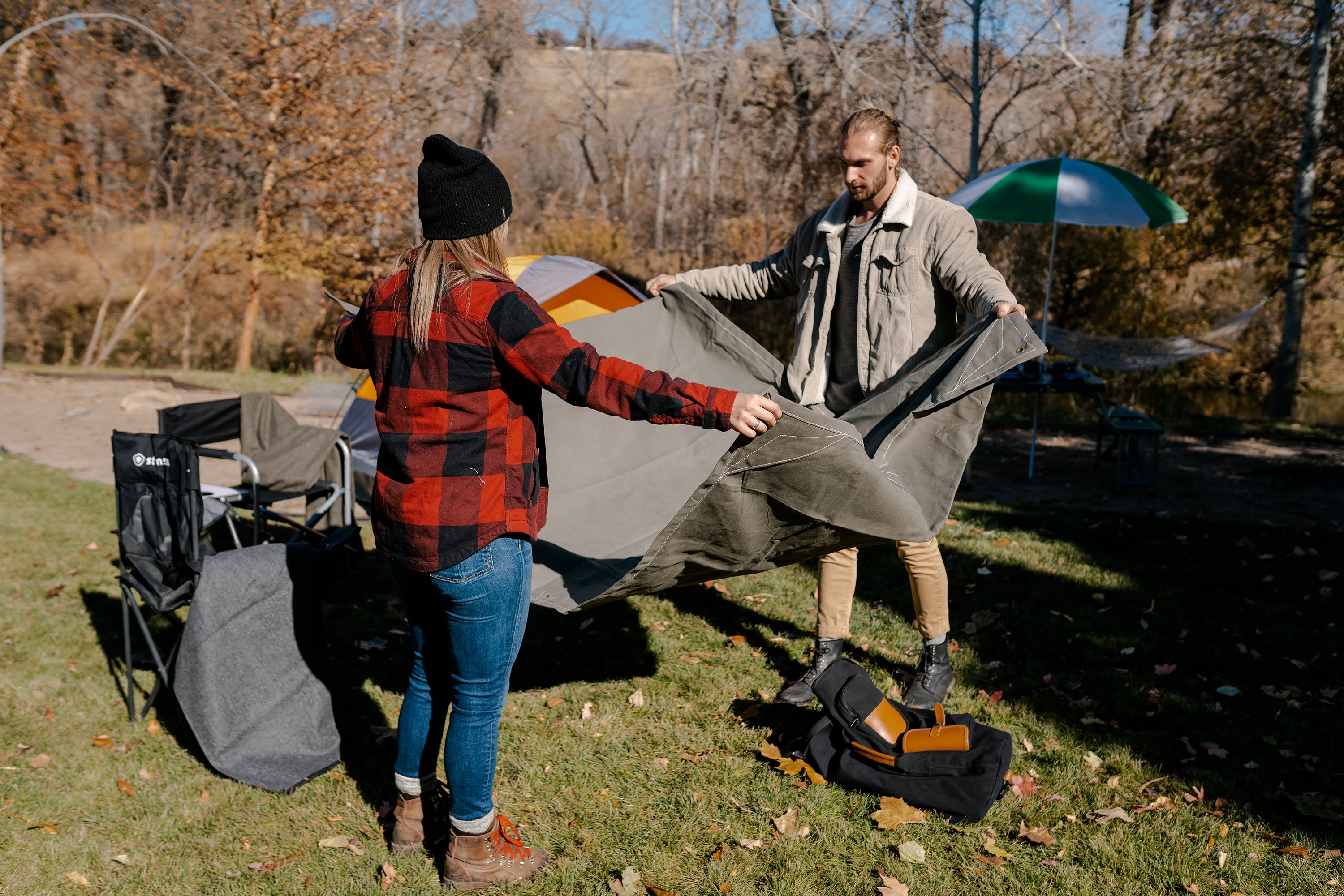 Heavy Duty Canvas Tarp - 10 X 12 Ft-eSafety Supplies, Inc