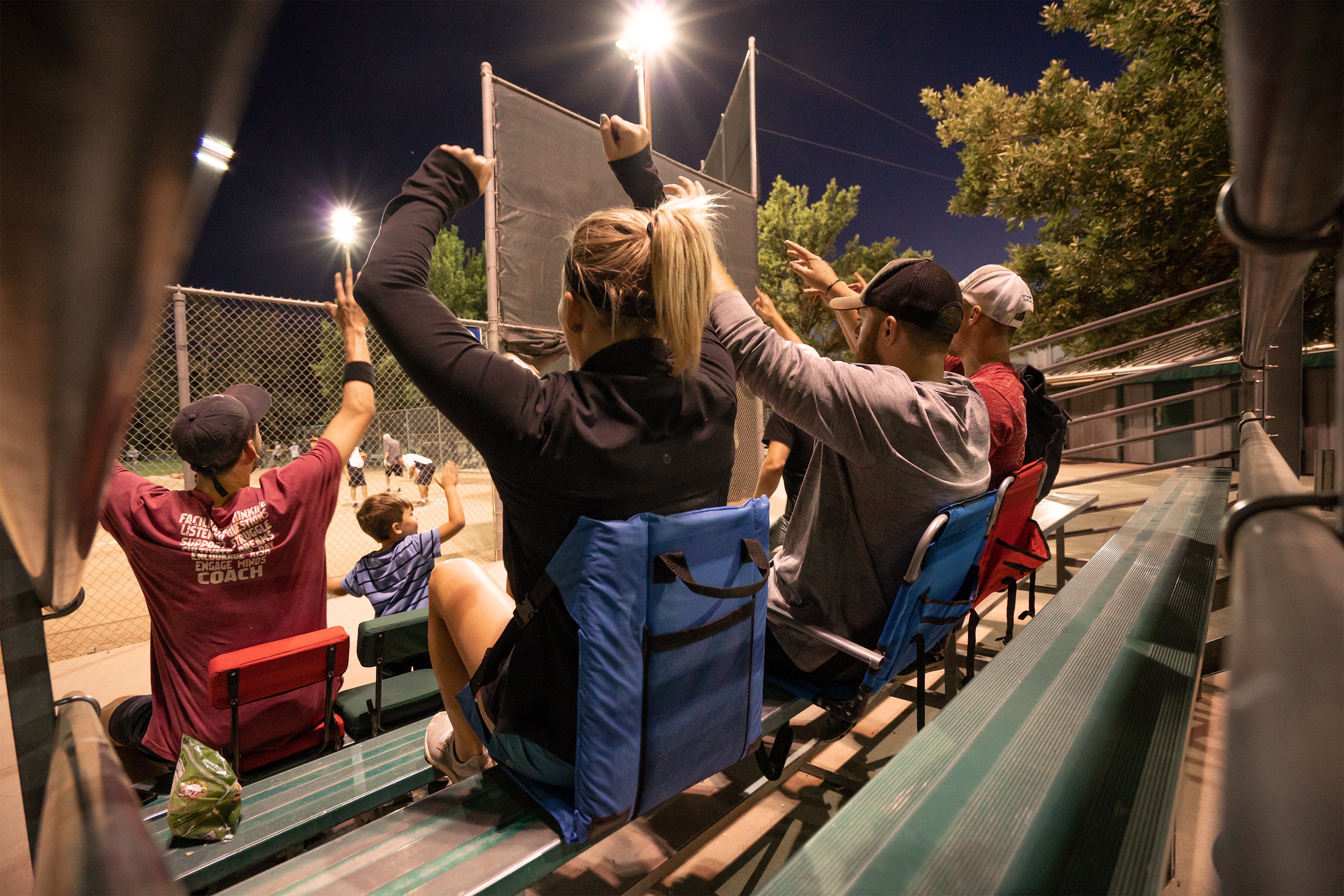 Folding Stadium Seat - Blue-eSafety Supplies, Inc
