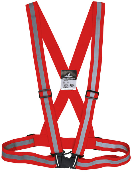 MCR Safety Hi Vis Red Elastic Suspenders-eSafety Supplies, Inc